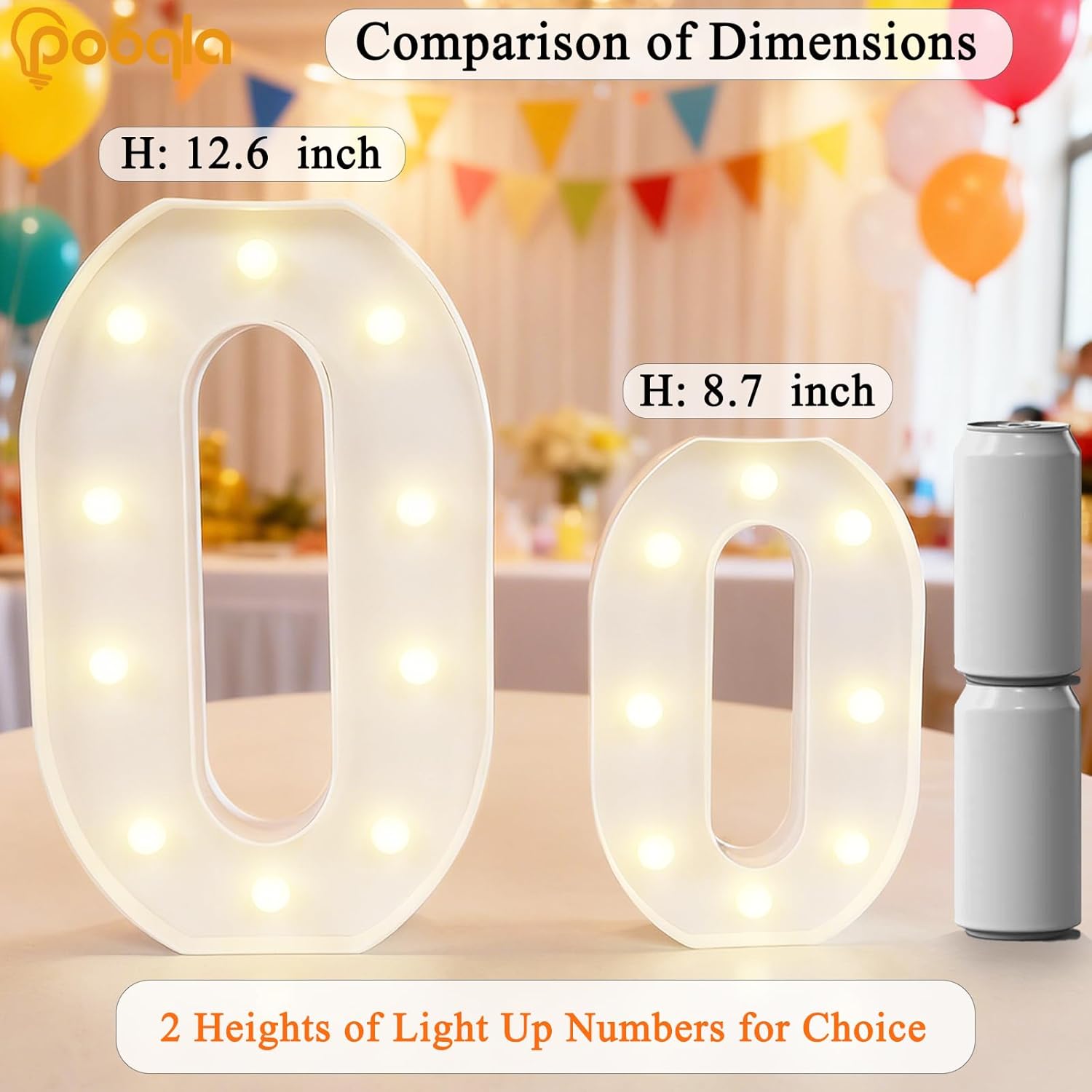 Pooqla Giant 2026 Graduation Decorations, Large 12.6 in Tall Marquee Numbers for Graduation Party, Graduation Gift for High School Senior College Class of 2026 Decoration, Warm White