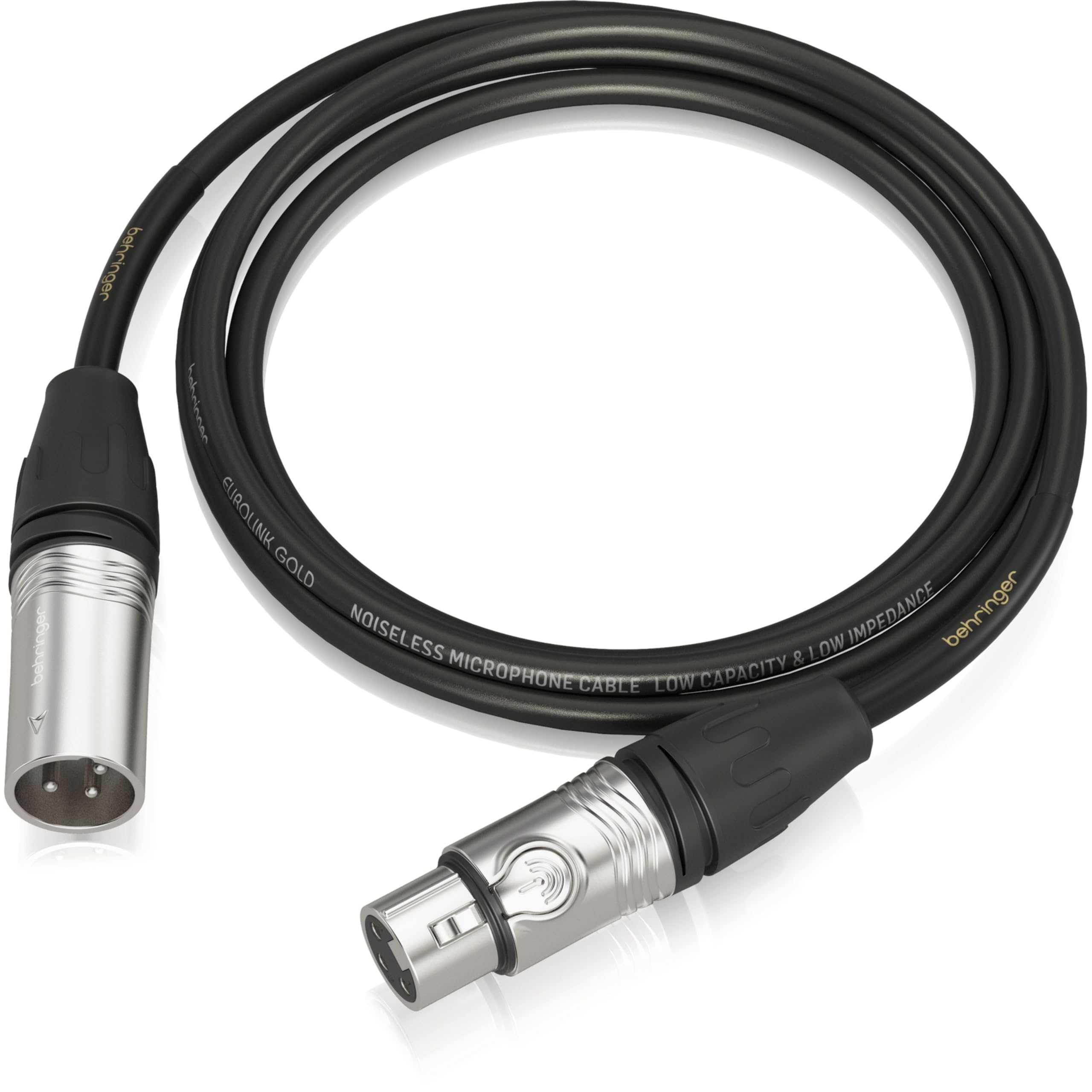 Behringer Microphone Cable - XLR Male to XLR Female - 1.5 m / 5 ft - Gold Performance - GMC-150