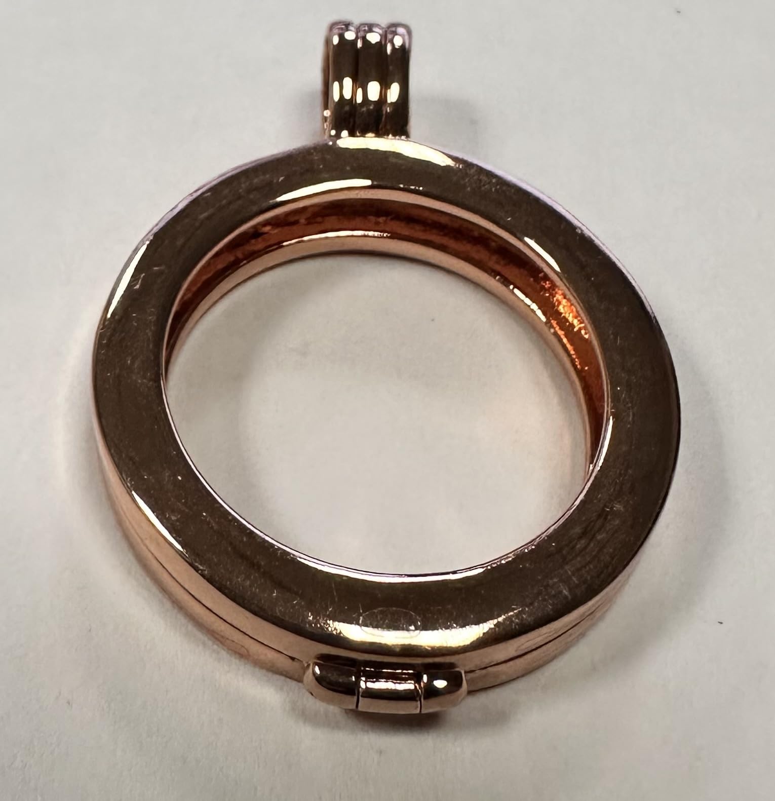 Quiges 25mm Coin Anhänger mit Zirkonia für Damen in verschiedenen Farben