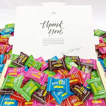 Bourbon Mini Bit, Assorted, Chocolate, 50 Bags, Gift Box Milk, Almond, Wafer, Strawberry, Crispy Large Capacity, Assorted Chocolate