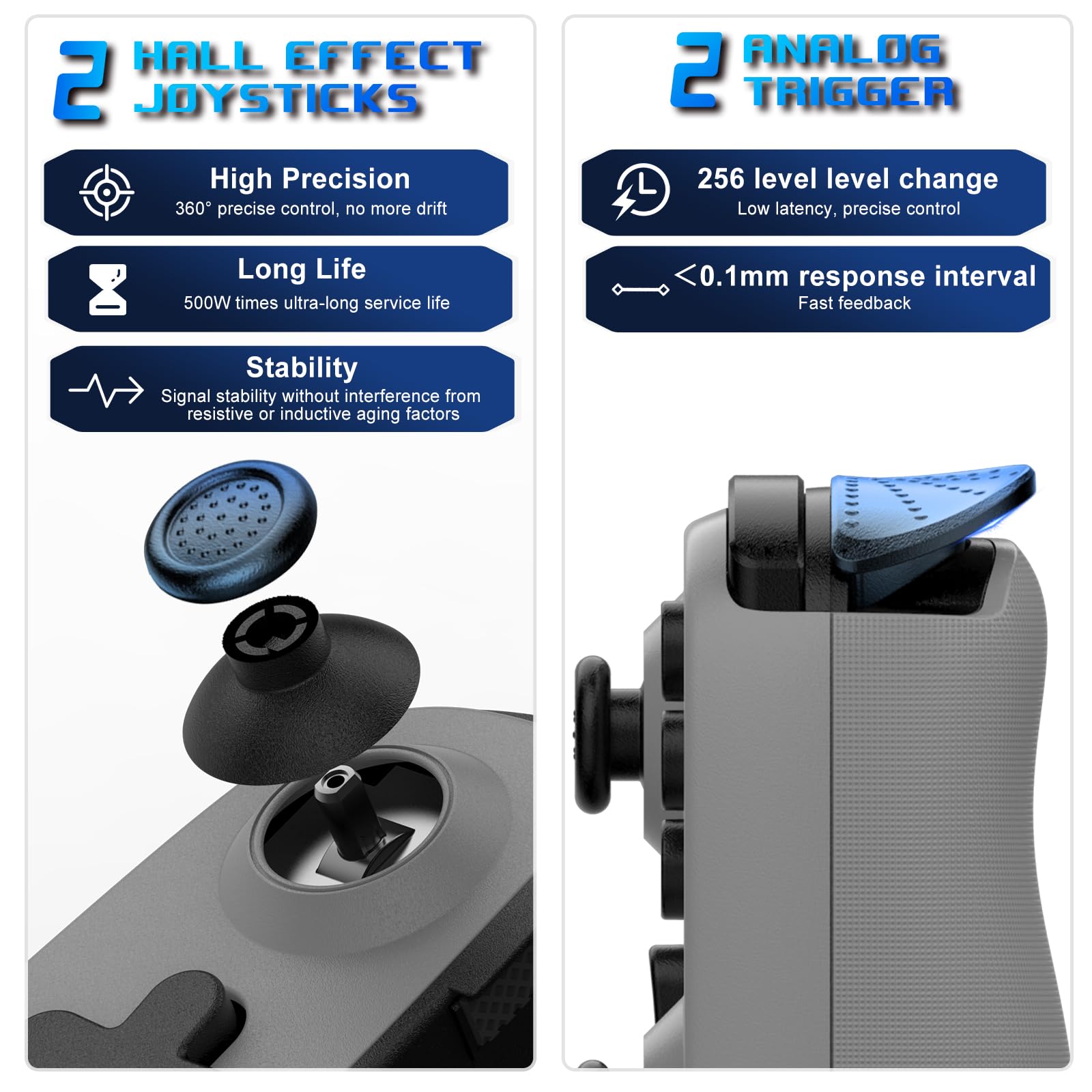 arVin Controlador de juegos móvil para iPhone, Android con soporte para funda de teléfono, gamepad inalámbrico para iPhone/iPad/Samsung/Tablet/Switch/PS4/PC - Juega Xbox Cloud Gaming/PS Remote Play