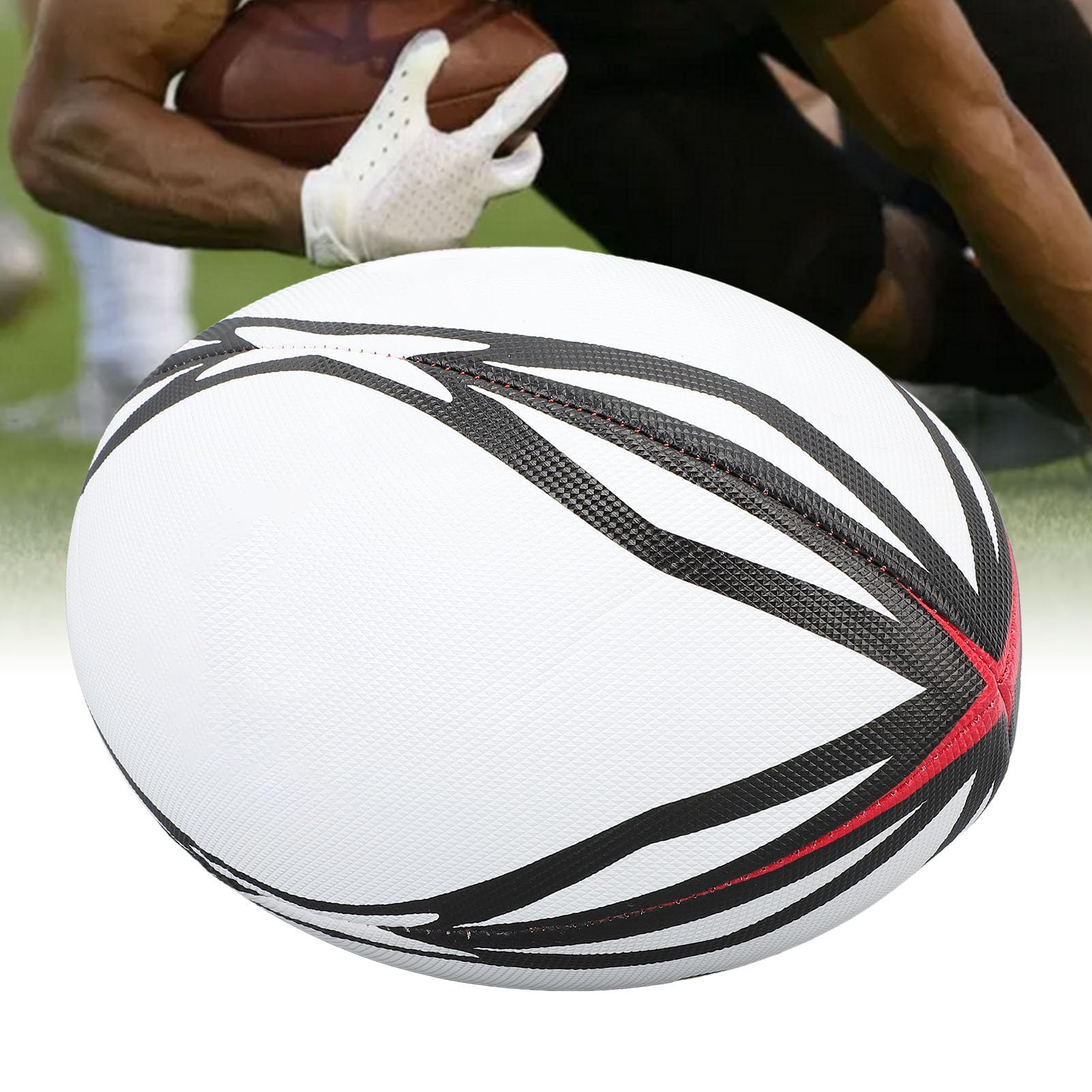 GOTOTOP Rugby Ball, PVC Rugby Ball with Good Elasticity for Various Scenarios Players of All Ages