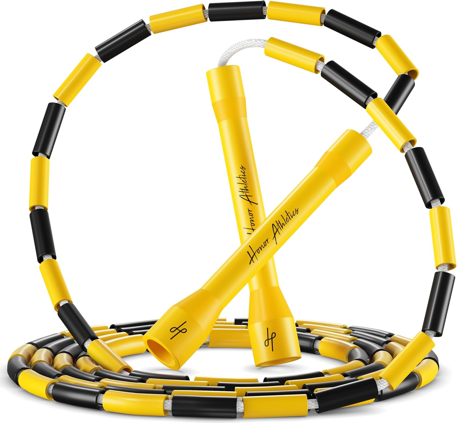 Honor Athletics 2.0 Beaded Jump Rope – Adjustable with Unbreakable Handles & Shatterproof Beads for Enhanced Fitness Training