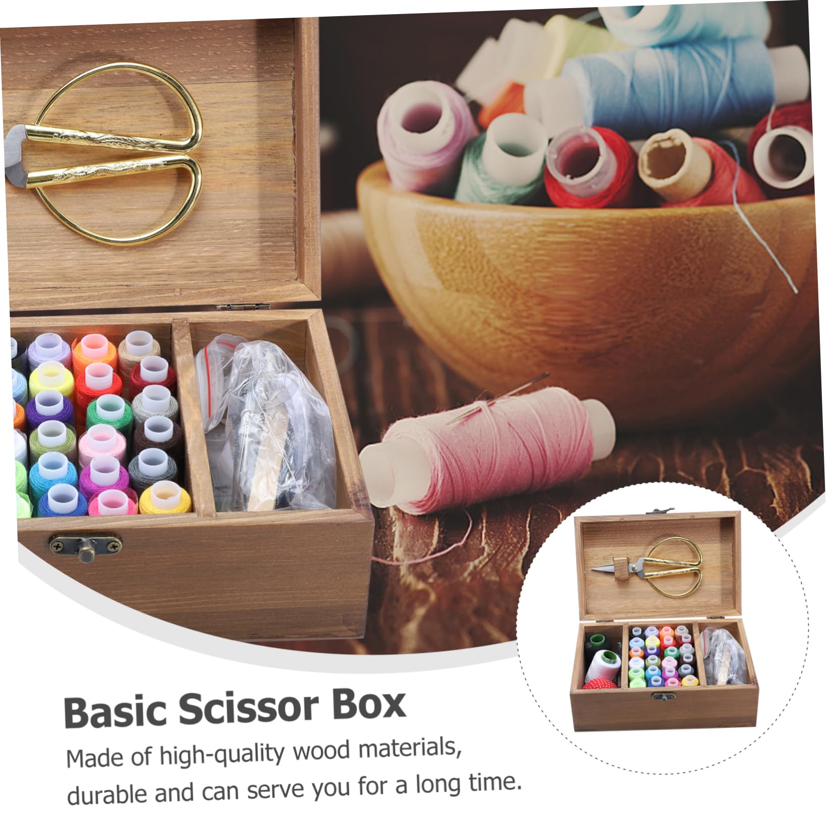 Operitacx 1 Caja De Juego Conjunto De Caja De Costura Kit De Accesorios De Costura Kit De Costura Para Principiantes Agujas De Costura Tijeras Abs Antiguo Caja De Herramientas