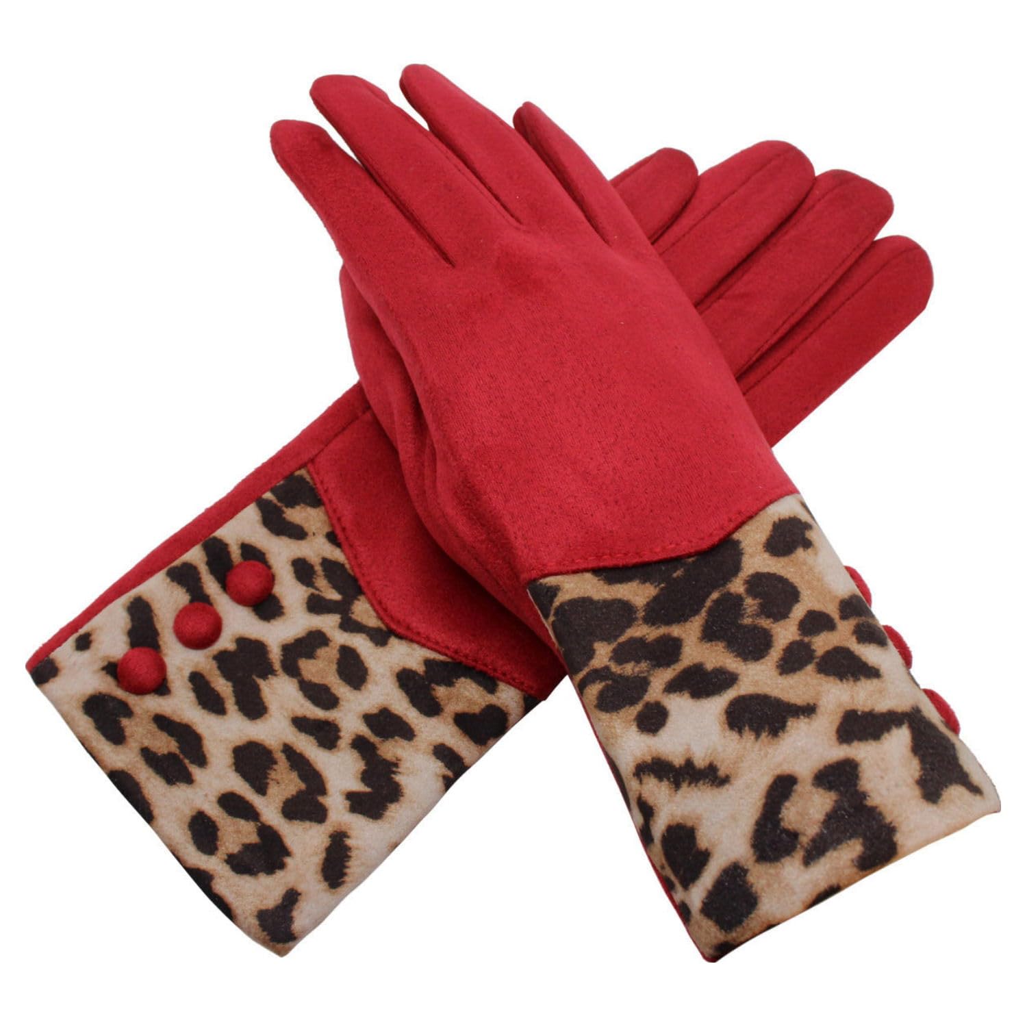 A2ZUKFASHION New Women's Warm Soft Cosy Thick Fleece Ladies Winter Leopard Print Thermal Gloves
