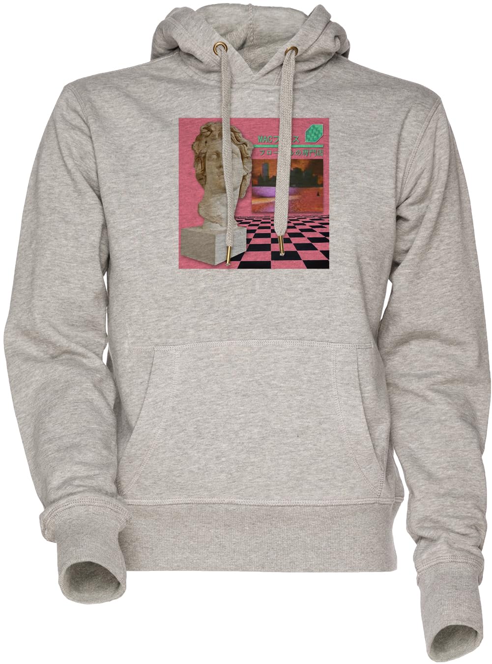 Macintosh Plus Floral Shoppe Bluza Męska Z Kapturem Unisex, Szara