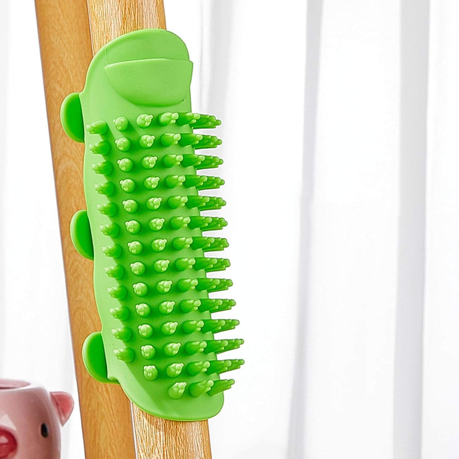 Corner Scratching Post | Gentle Cat Comb Grooming Shedder,Soft Silicone Cleaning Comb for Home, Indoor, Kitten, Desk, Table, Relieves Itching - Image 3