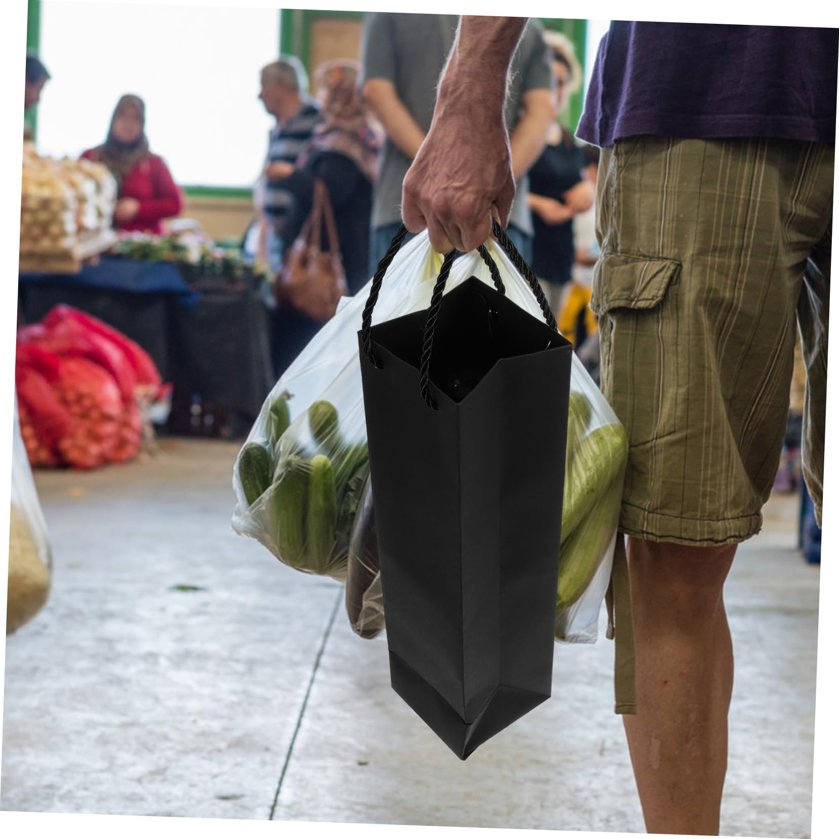 STOBOK 48stücke Weinflaschen Geschenktüten Aus Kraftpapier Tragbare Weinbeutel Für Festlichkeiten Für Hochzeiten Partys Und Robust Und Stilvoll