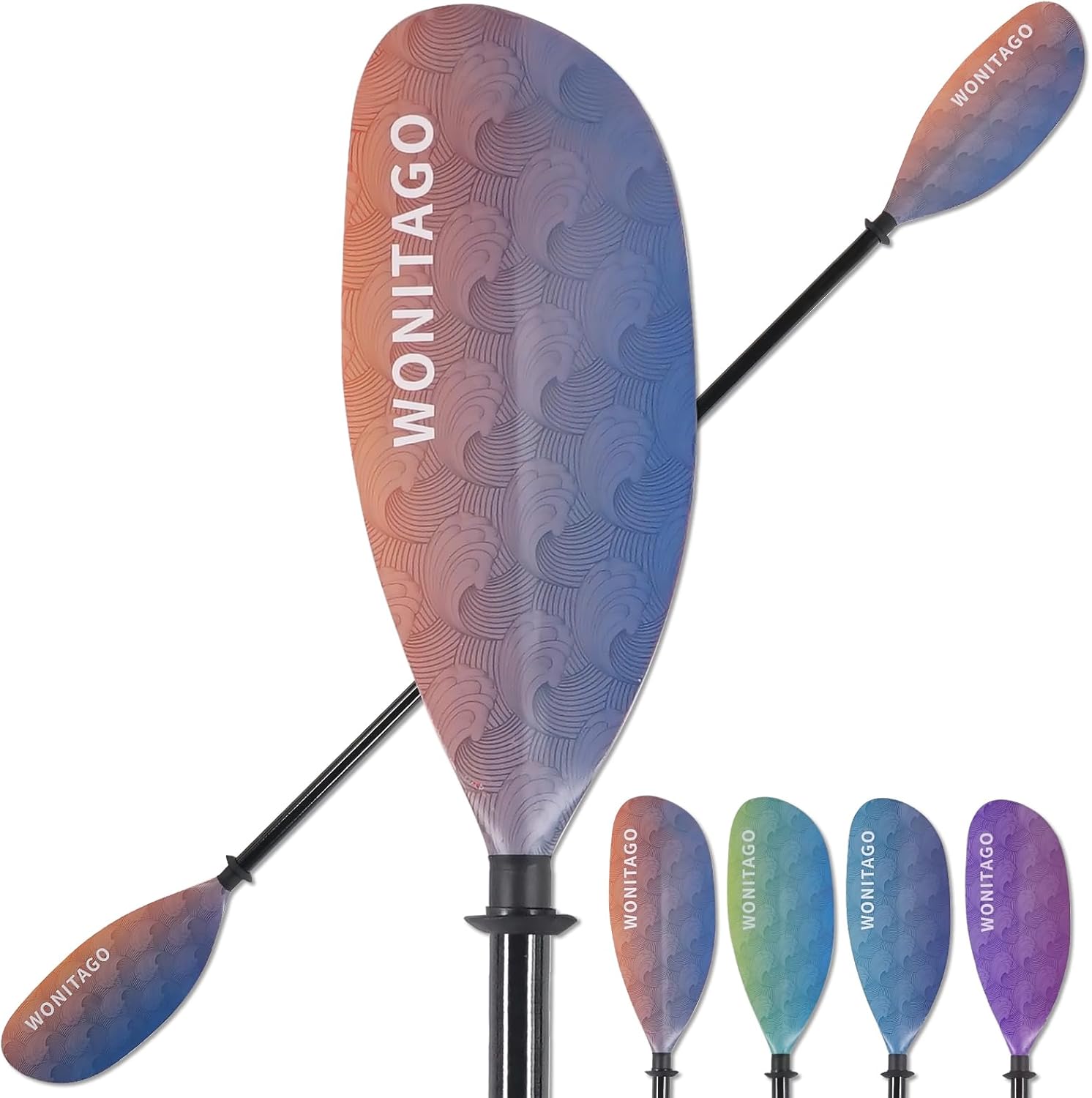 Kayak Paddles Fiberglass Paddle with Nylon Blades, Floating Adjustable Kayaking Oars, 3 Piece, 230-250 cm/90-98 inches, 210-230 cm/82-90 inches Kayak Paddles Fiberglass Paddle with Nylon Blades, Floating Adjustable Kayaking Oars, 3 Piece, 230-250 cm/90-98 inches, 210-230 cm/82-90 inches