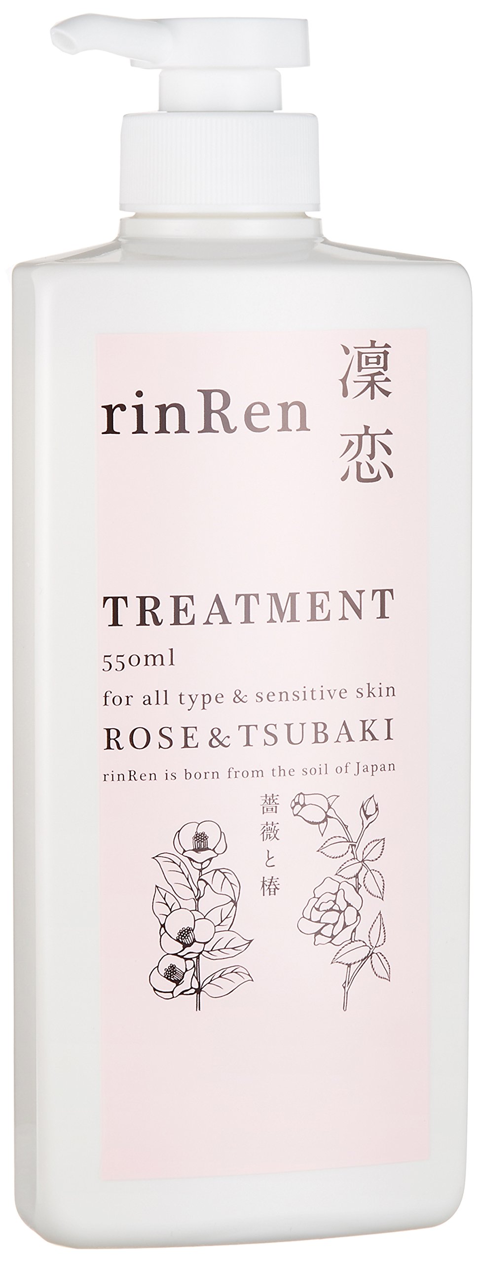 リンレン　凜恋 rinren トリートメント　520ml ローズ　ツバキ Amazon | 凜恋トリートメント ローズ&ツバキ 550ml | rinRen(リンレン