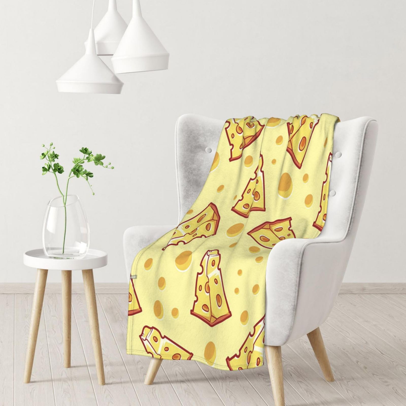 BeNtli Blanket,Warm Flannel Blanket Throw/Blanket Bed Throw for Sofa Office 102X 76 cm,Cheese Food