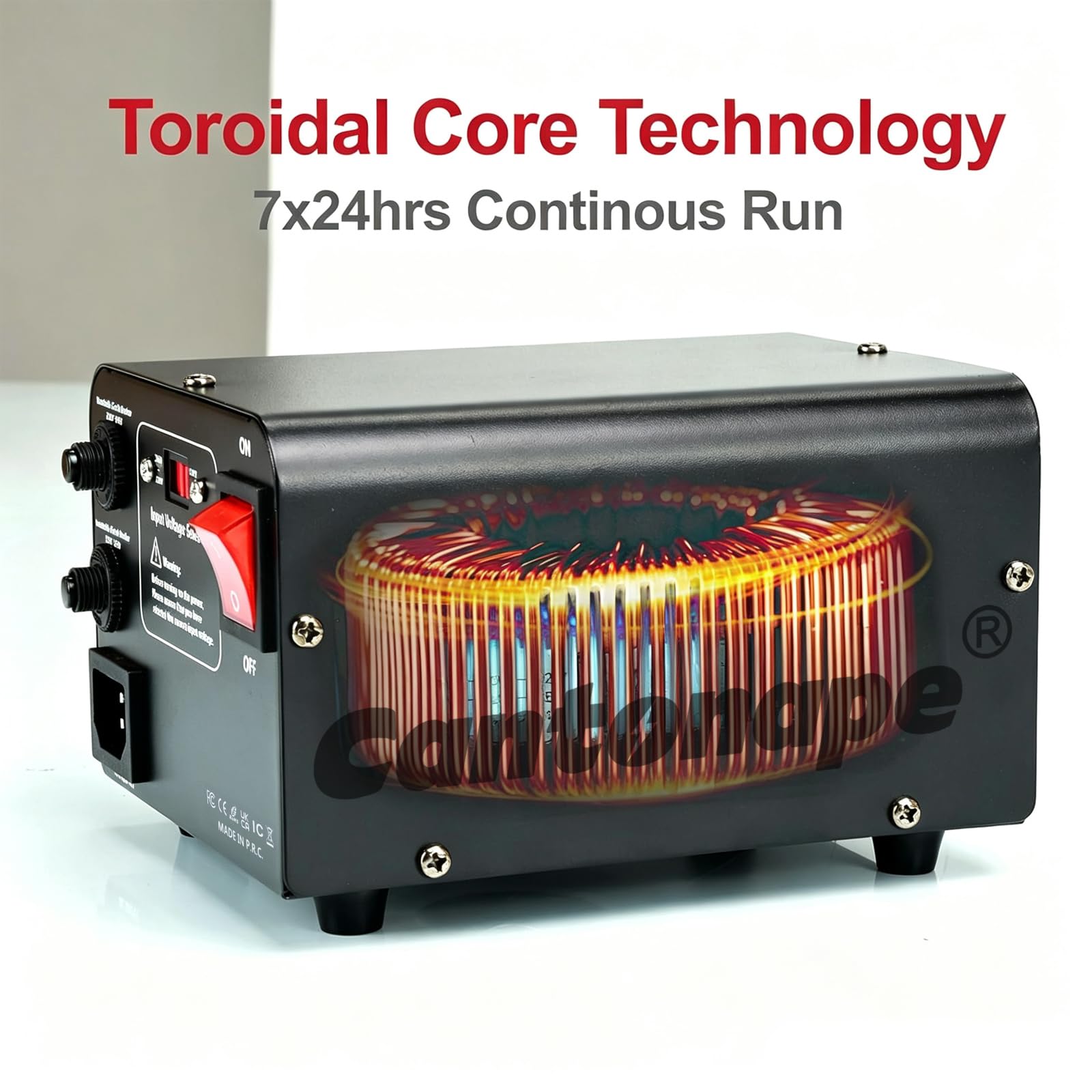 Cantonape Convertitore di tensione 800 VA 220 V/110 V - Trasformatore ascensore/riduttore di tensione da 800 W USA, uscita 110/120 Volt 220/230 Volt AC