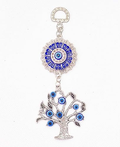 Miniatura 13 de LUCKBOOSTIUM Door Charm Evil Eye Keychain for Protection - Evil Eye Car Hanging Ornament and Rear View Mirror Accessories Azul, azul