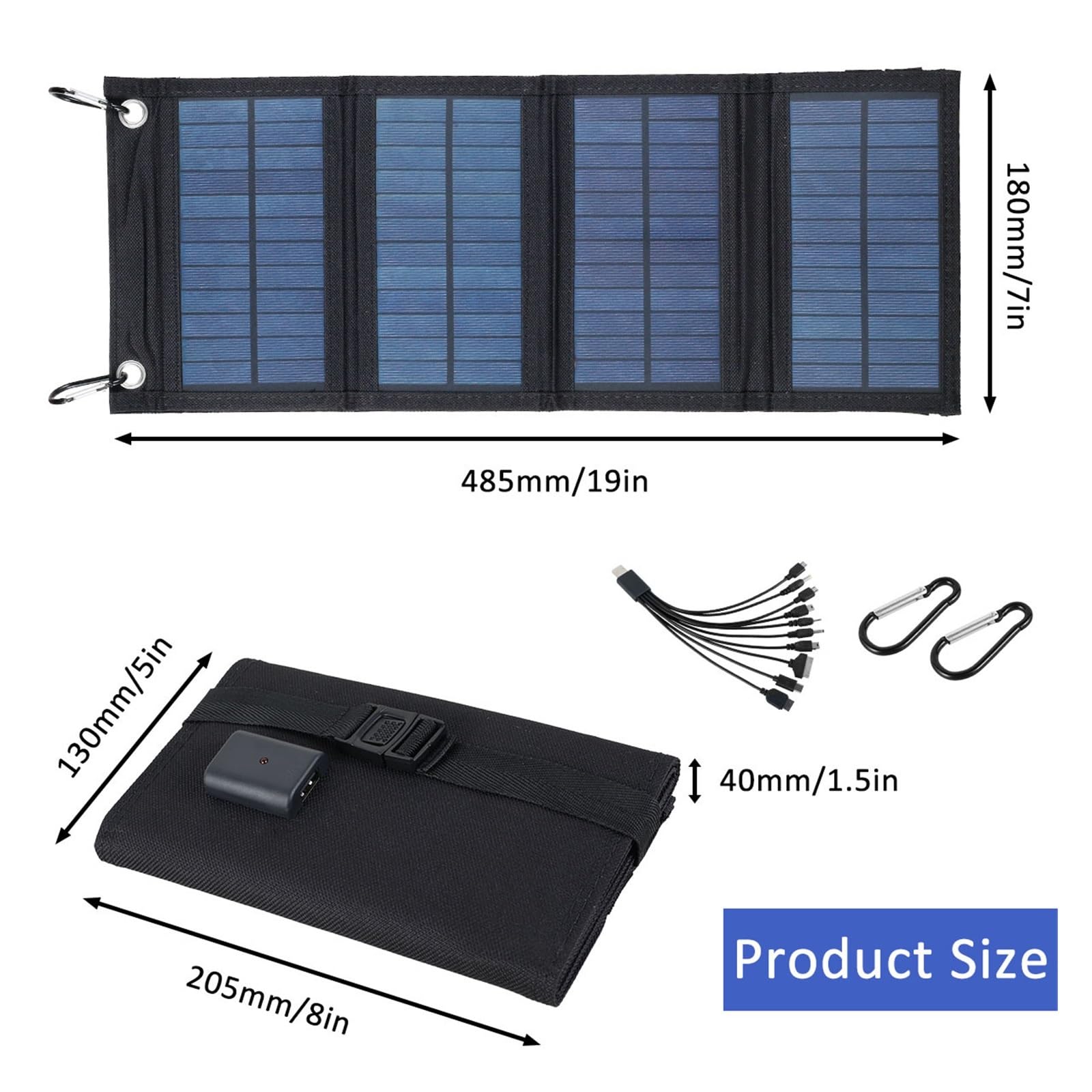 Panneau solaire pliable 100W, USB, étanche, Portable, sac pliable, chargeur de batterie for téléphone, chargeur d'énergie solaire, Camping en plein air