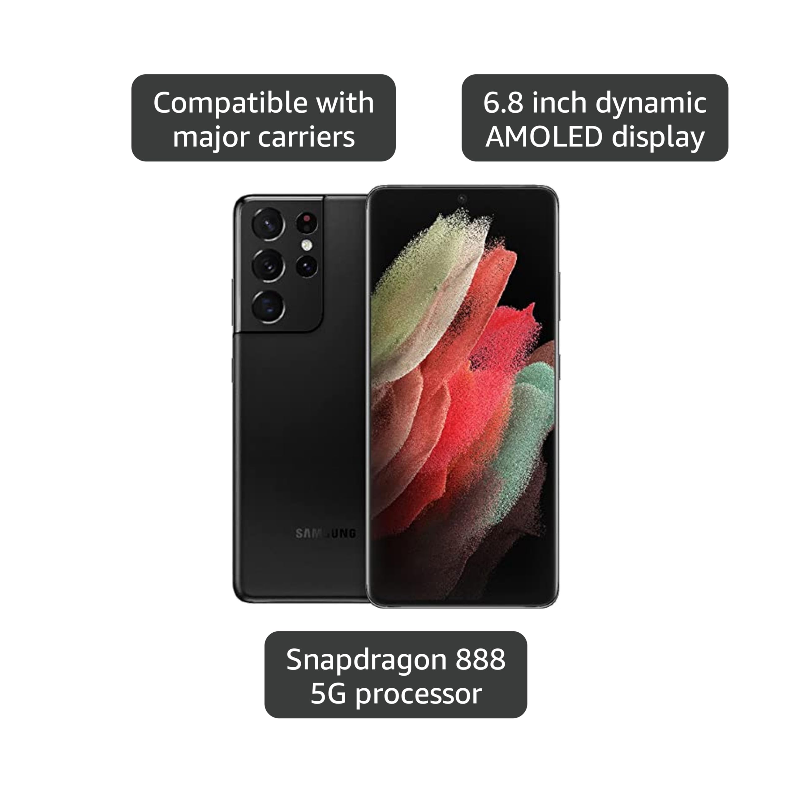 Amazon.com: Samsung Galaxy S21 Ultra 5G G998U, US Version, 256GB