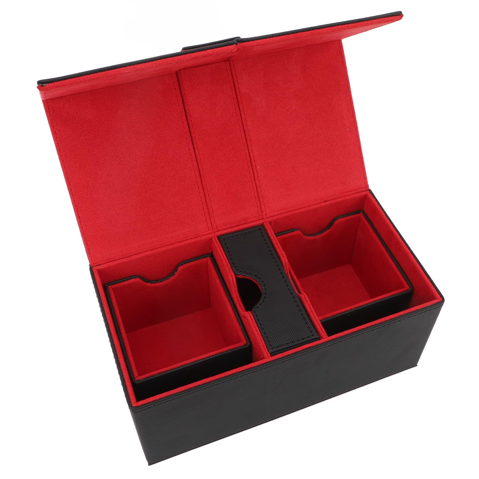 Scatola Porta Mazzi di Carte, Scatola Porta Mazzi di Carte Multifunzionale in Pelle PU di Grande capacità, PUò Contenere più di 200 Carte (#1)