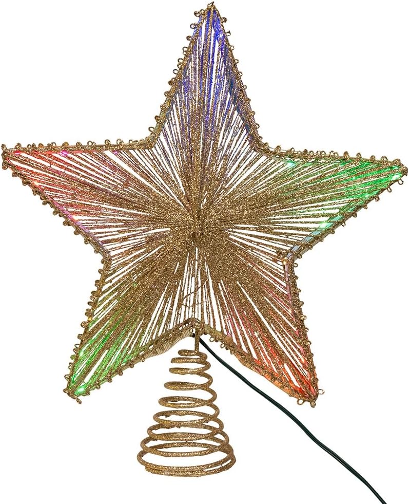 Kurt Adler 11.5" 27 Lights Multicolor LED Star Treetop