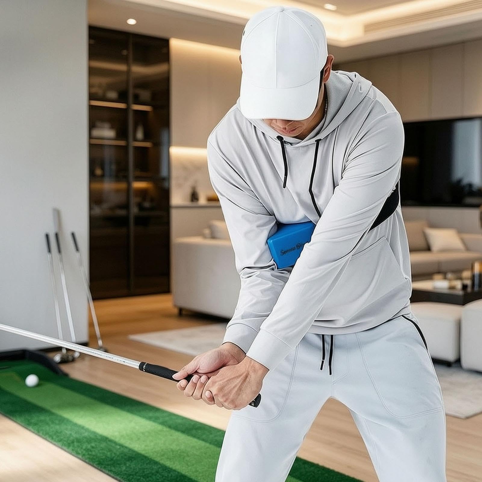Ayuda Swing Golf Herramienta de Práctica de Alineación y Putting Portátil