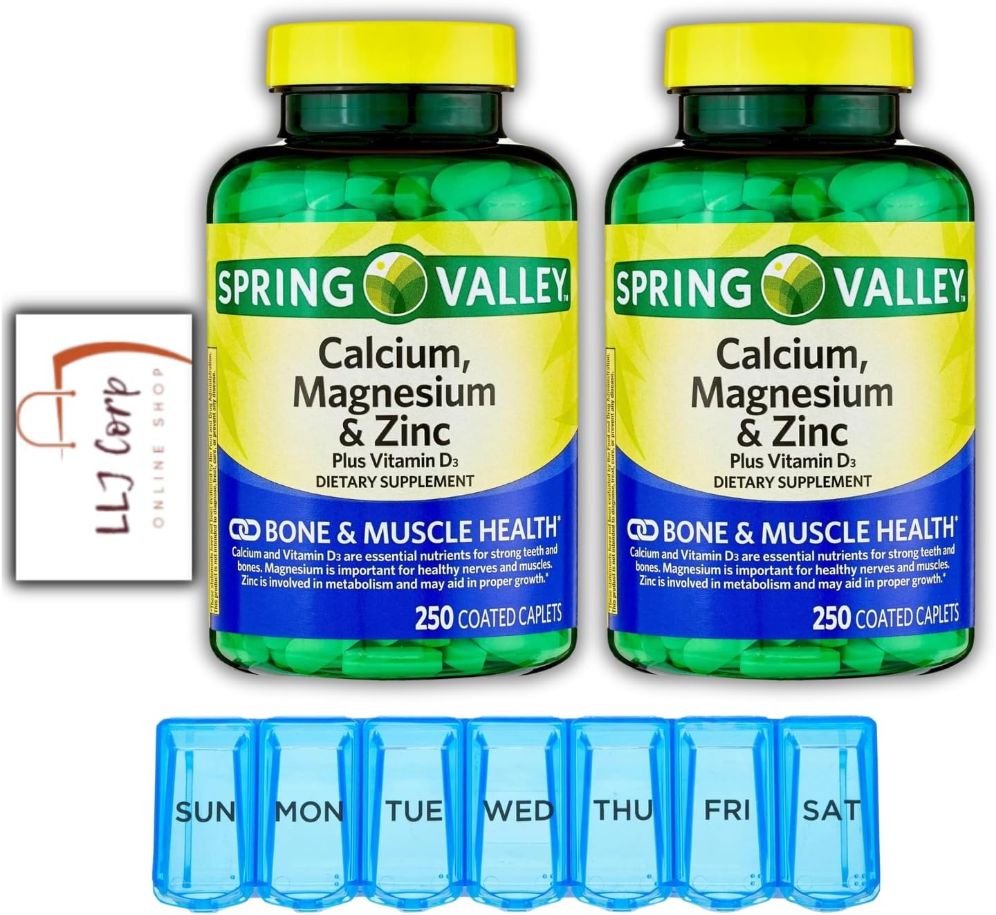 2 Spring Valley Calcium, Magnesium & Zinc Plus Vitamin D3