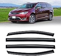 Vista 23 de Visera de ventana para Jeep Cherokee 1984-2001 (Excluye Modelo Limited), Protectores Guards Shields de lluvia de canal exterior, Deflector