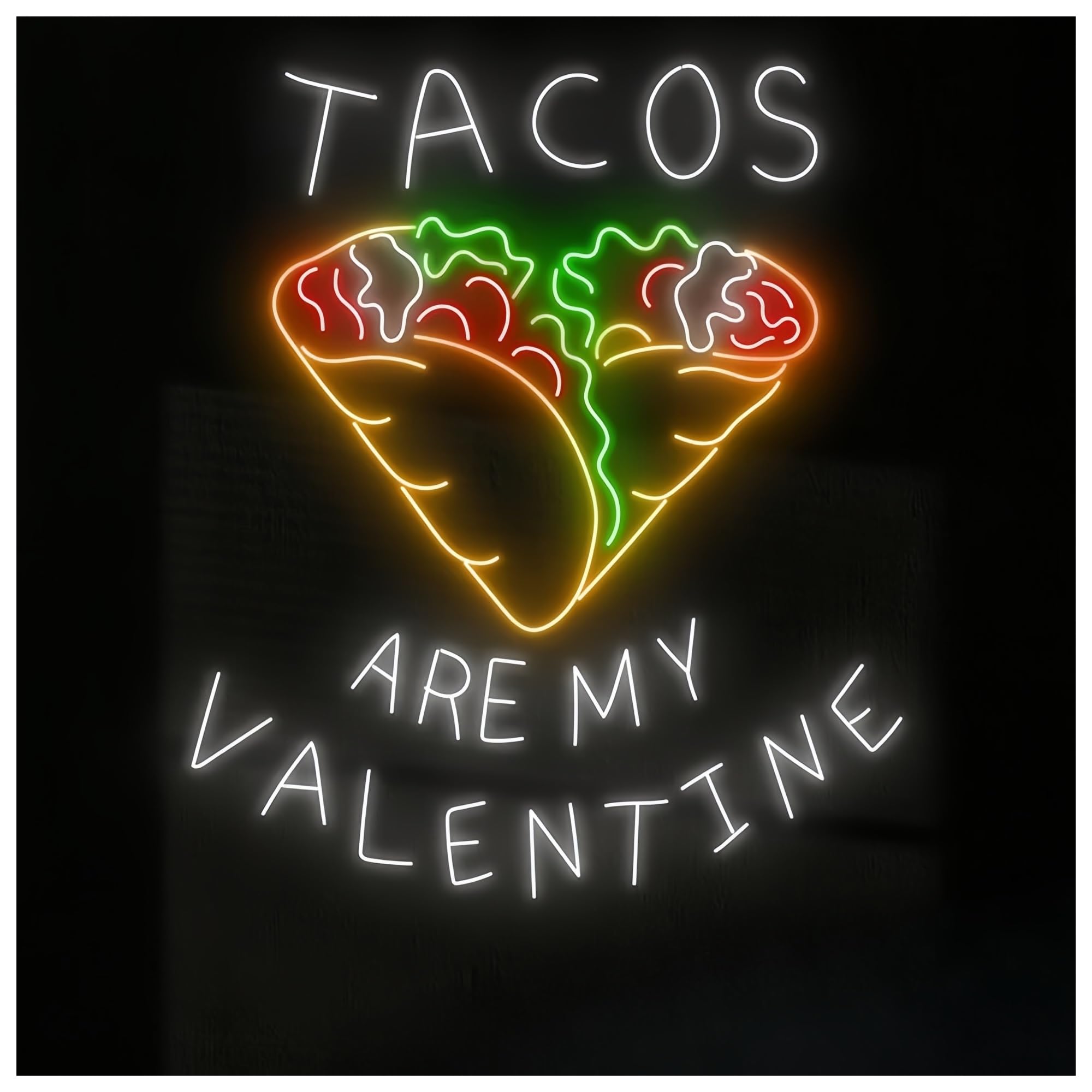 SHOUXI Sign Lamp Mexican Tacos Neon Lights Suitable for Store Wall Decor Neon Sign Fast Food Restaurant Decor Neon Light(65CM)