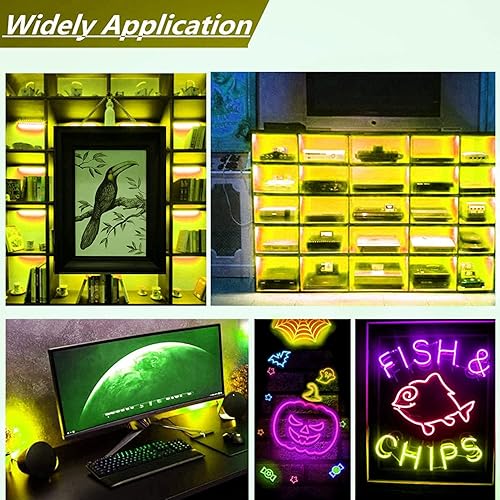 Miniatura 9 de Ourbest El Panel de luz  2 piezas de 3.9 x 3.9 in DIY Electroluminiscente Cuttable Máscara Iluminación de Ojos DIY Cosplay Fiesta Decoración