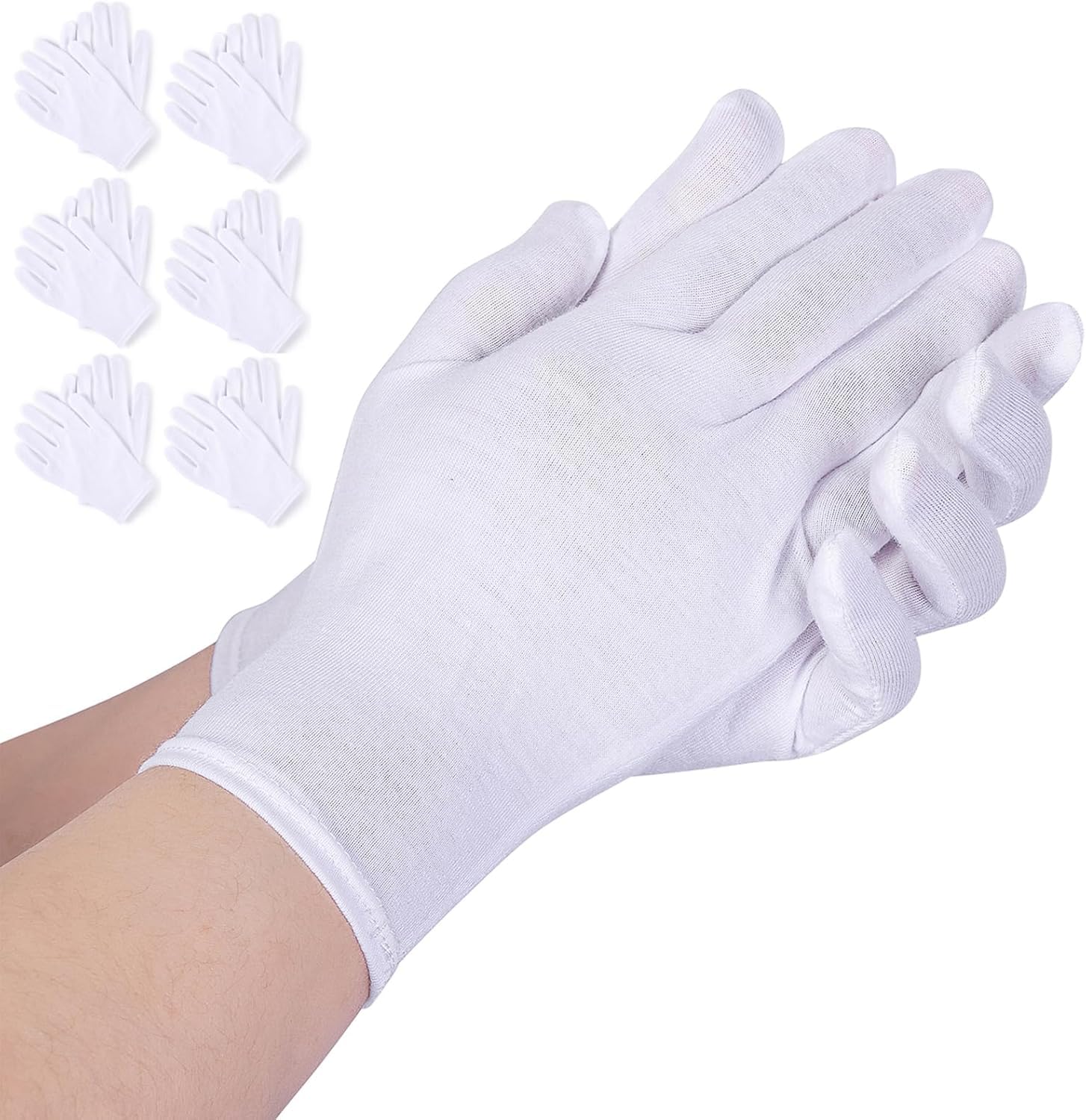 AovYoo Baumwollhandschuhe Feuchtigkeitsspendende Arbeitshandschuhe Stoffhandschuhe Hohe Elastizität Handmaske