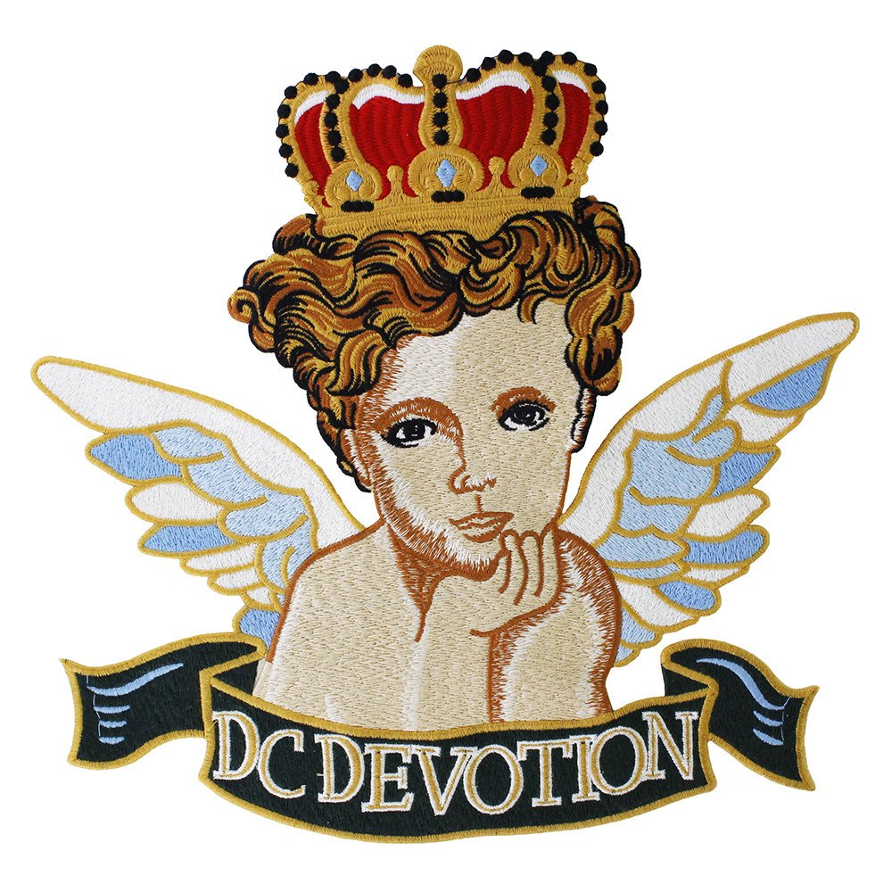 Fashion Large Embroidery Angel Fairy Cupid Baby Back Patches Wing Crown Motif Applique for Clothes Decorated 1piece