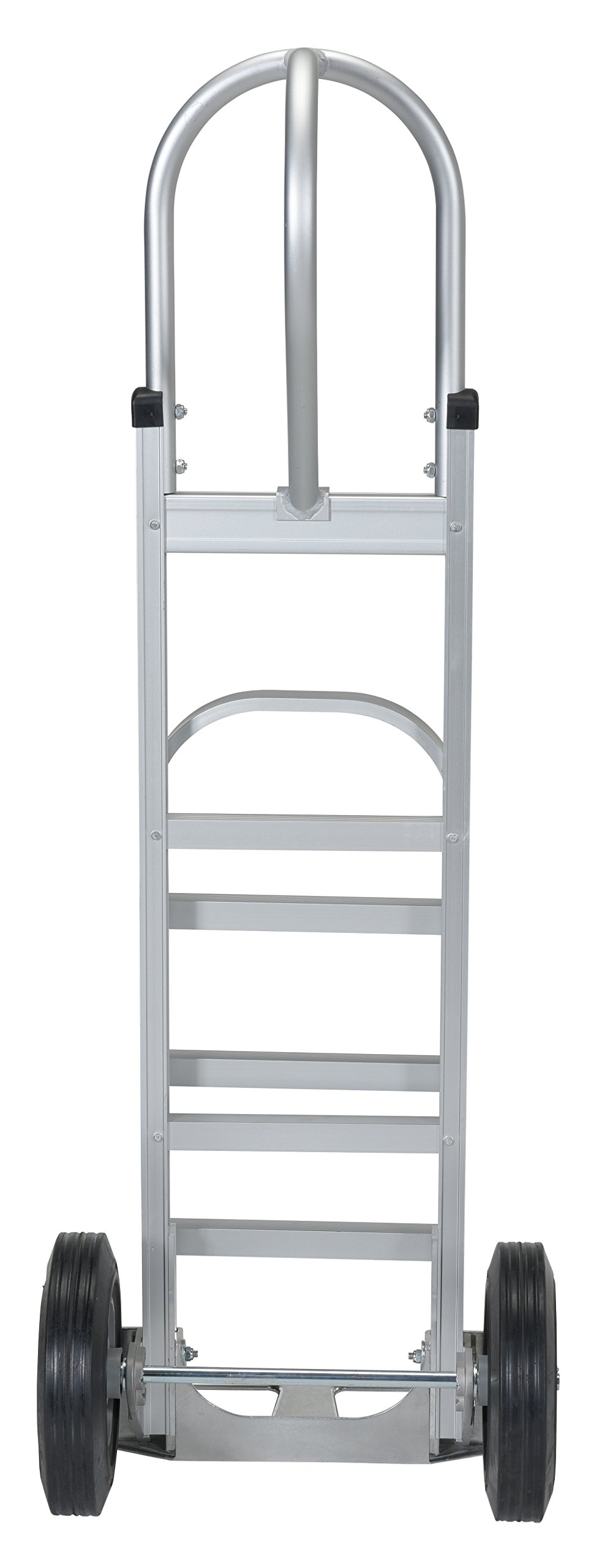 Vestil APHT-500A-HR aluminiowy wózek ręczny z uchwytem P, gumowe koła, nośność 140 kg, wysokość 150-1/2 cala, 50 cm szerokość x 45 cm głębokość