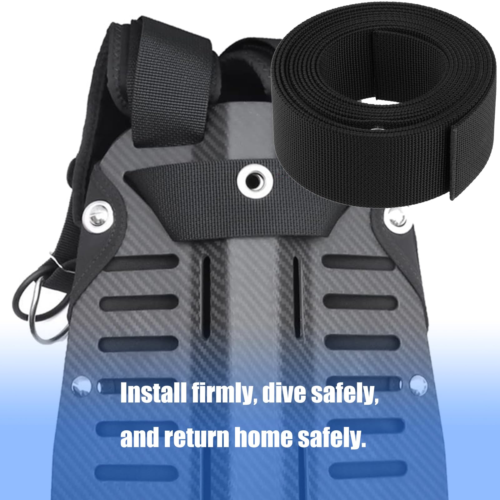 3, 5 m Scubas Diving Bleigürtel Backplate Harness Schnorcheln Gurtband Bleigurt Gürtel Backplane Zubehör Enduring Scubas Diving Belt