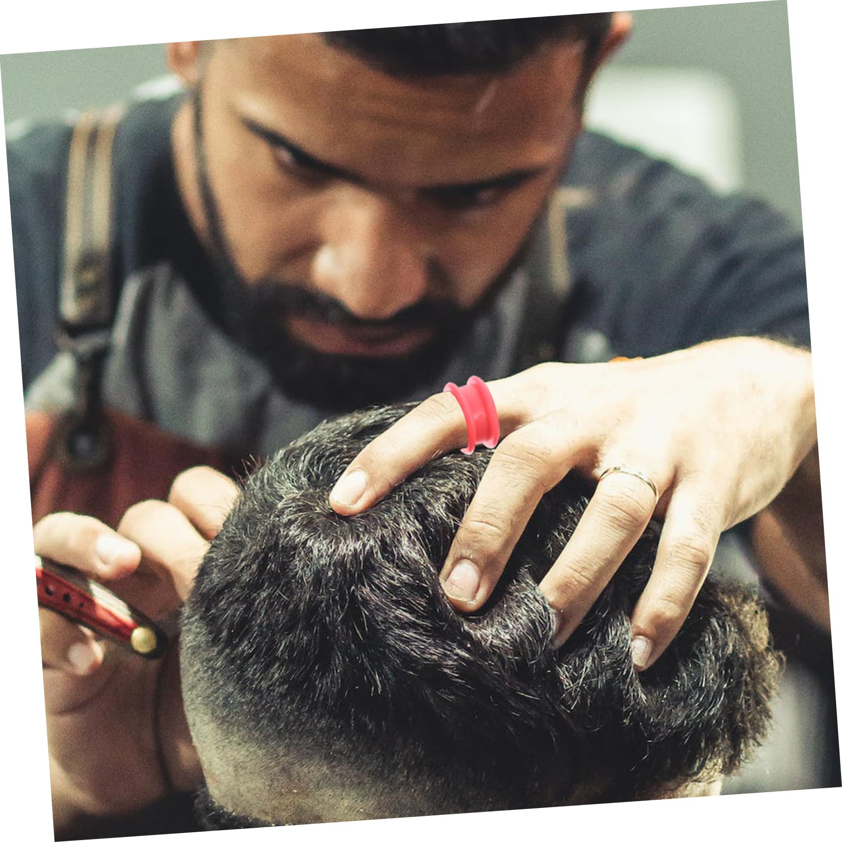 FOYTOKI Hairdressing Scissors Pet Scissors Silicone Finger Ring 10pcs Shear Supply Scissor Ring Guard Non-skid and Comfortable