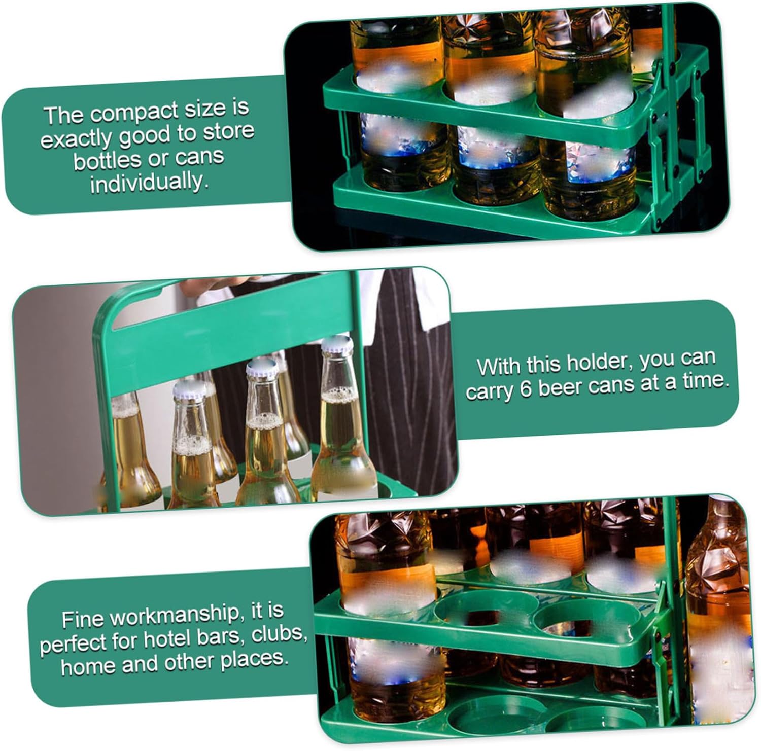 ABOOFAN Wine Bottle Rack Beer Bottle Storage Basket Foldable Design Material Beverage Carrier for Home Bar