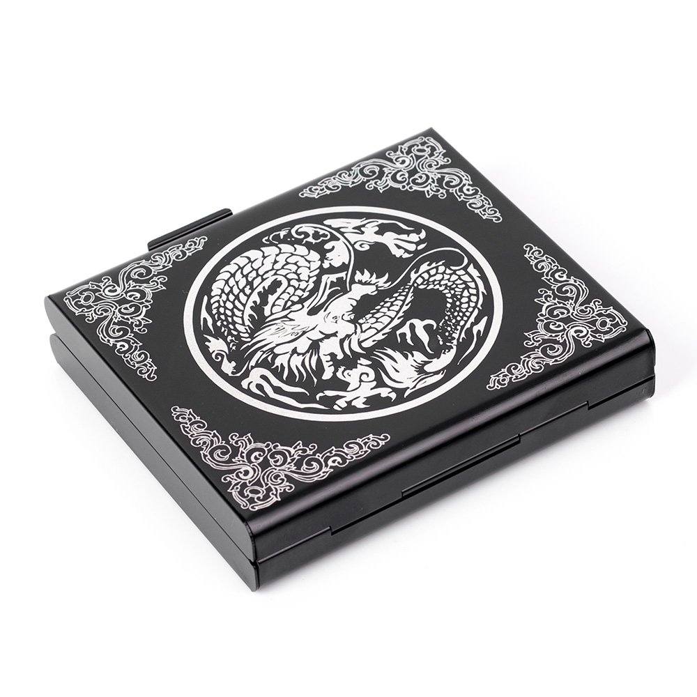 dragon cigarette 2d patterned printed metal featuring a Dragon cigarettes holder ring