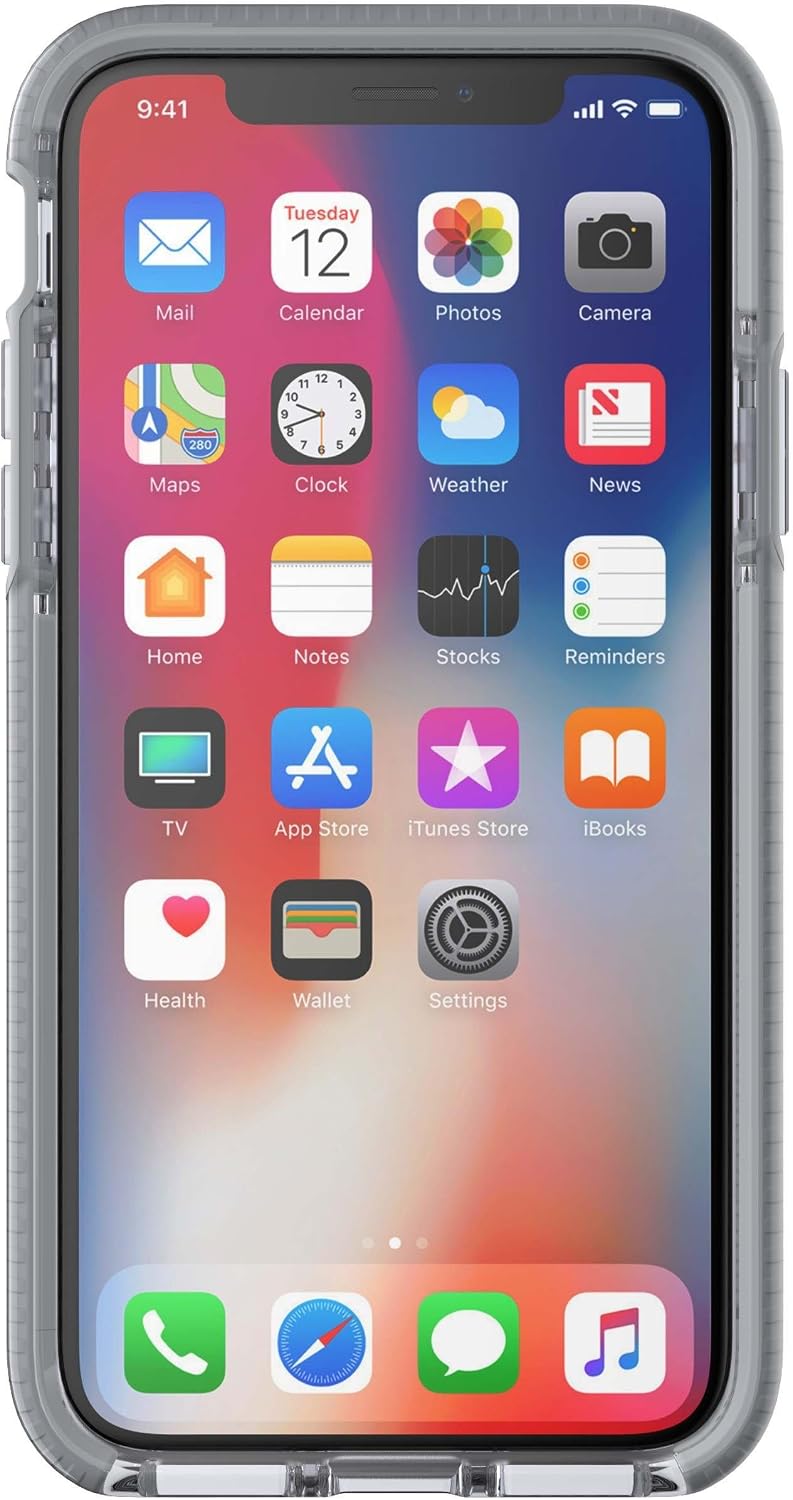 tech21 Evo Gem for Apple iPhone X and XS Phone Case with 12 ft. Drop Protection - Space Grey Gem