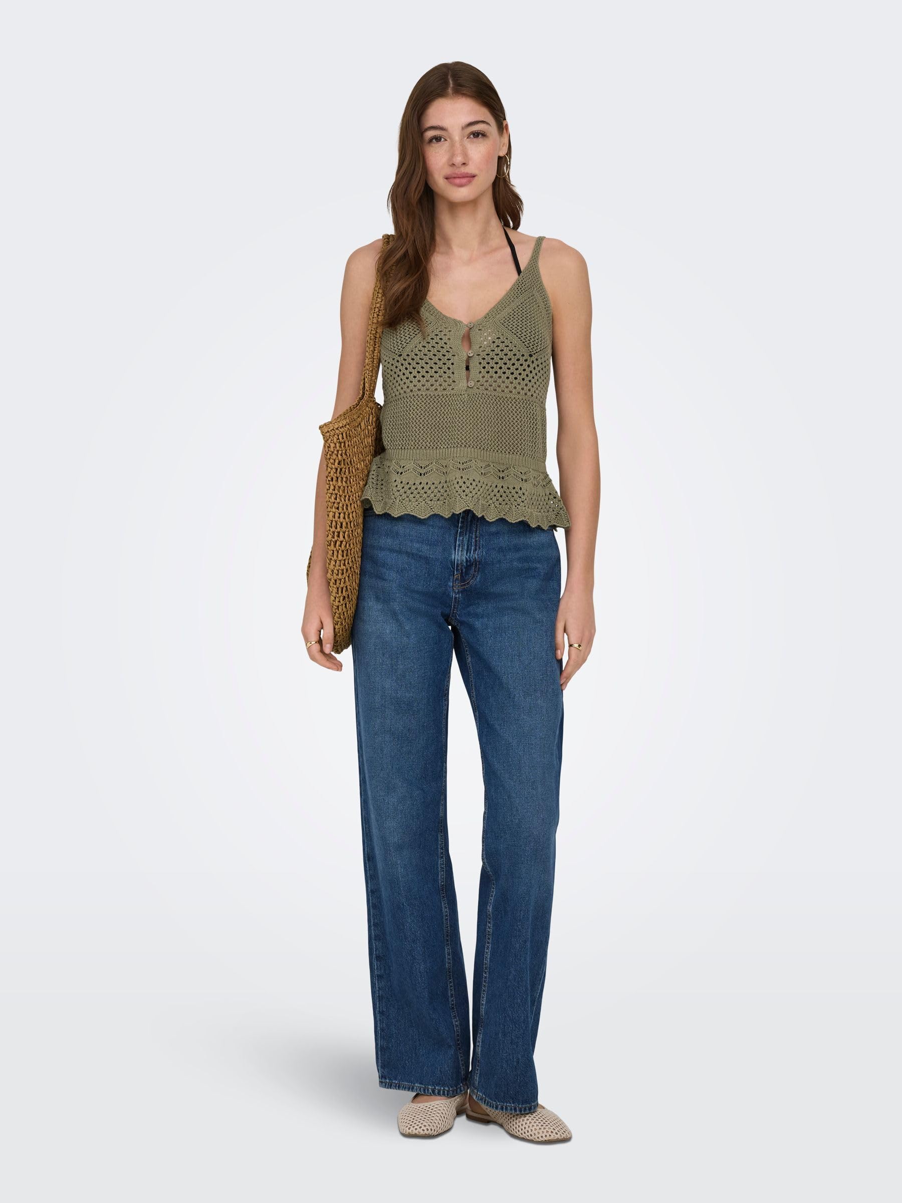 ONLY Onllison SL Peplum Top KNT Femme