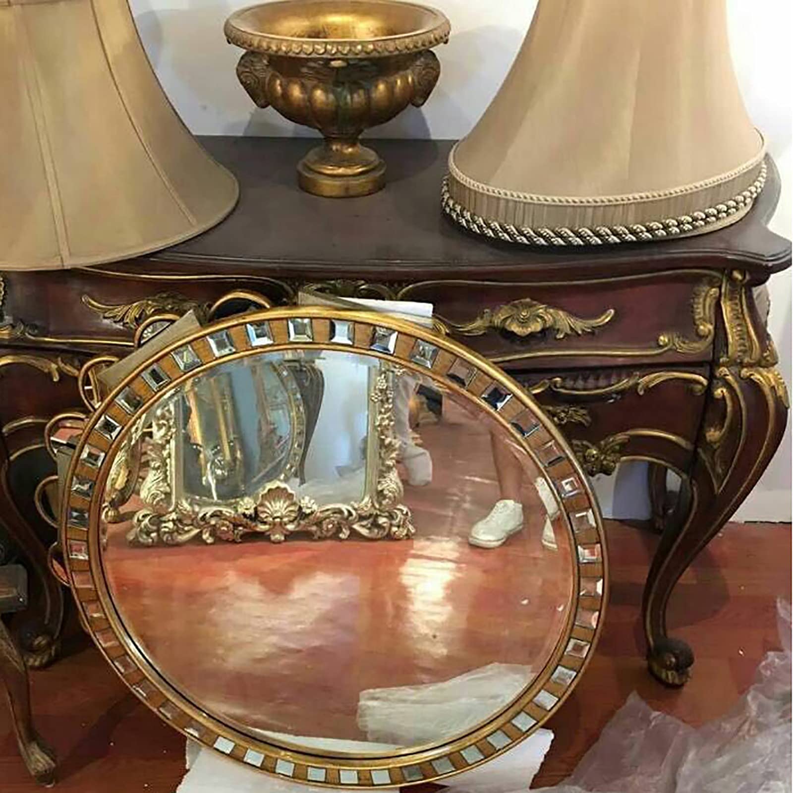 Amazon.co.jp: 大型壁掛けミラーレトロアート装飾ミラー、HD