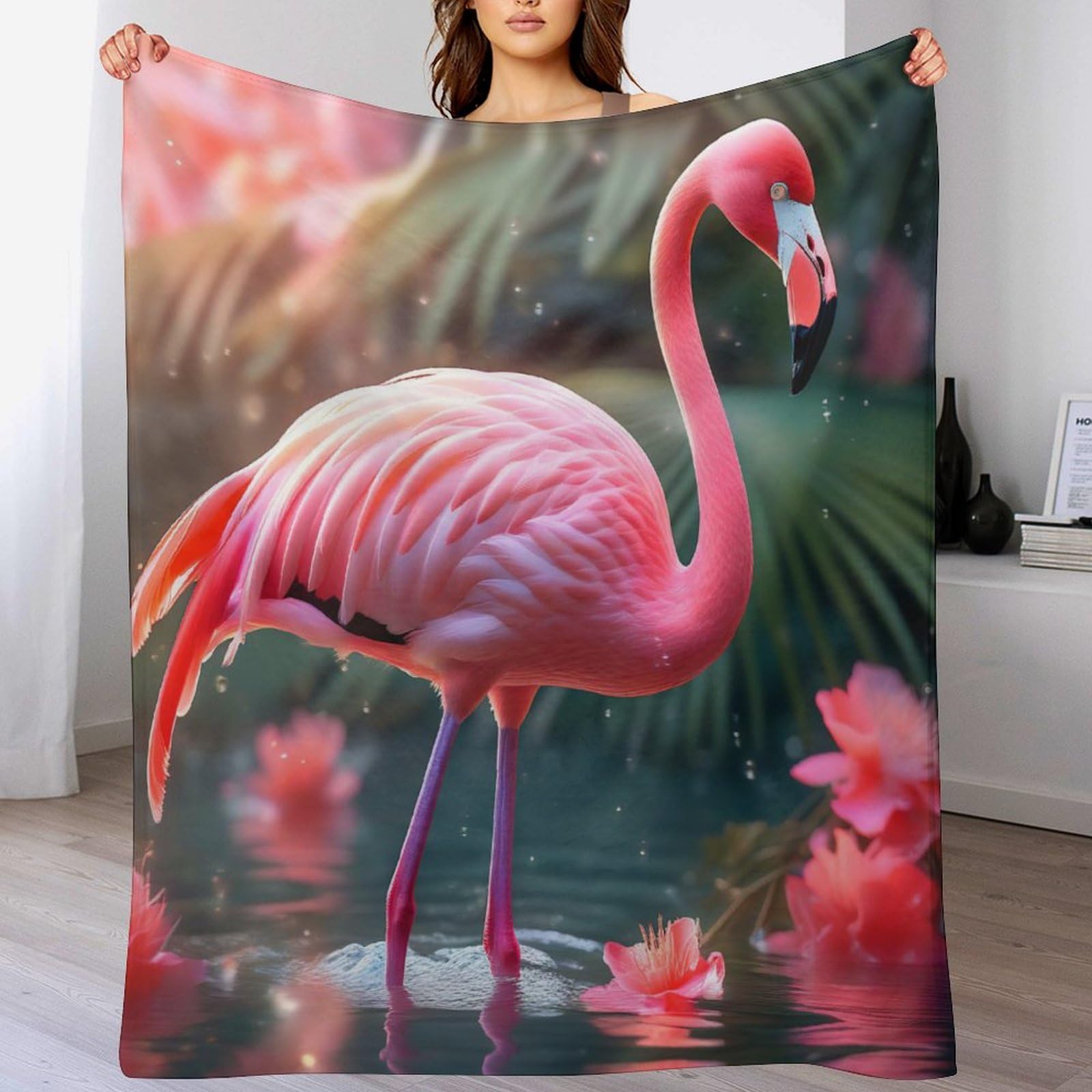 Manta de franela de flamenco 140x180 cm para niños y adultos