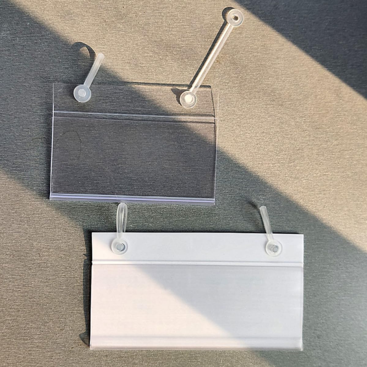 Mikikit 40 Pezzi Porta Cartellini in Pvc per Negozio Design Semplice, Facile da Installare, per Esposizione in Supermercati