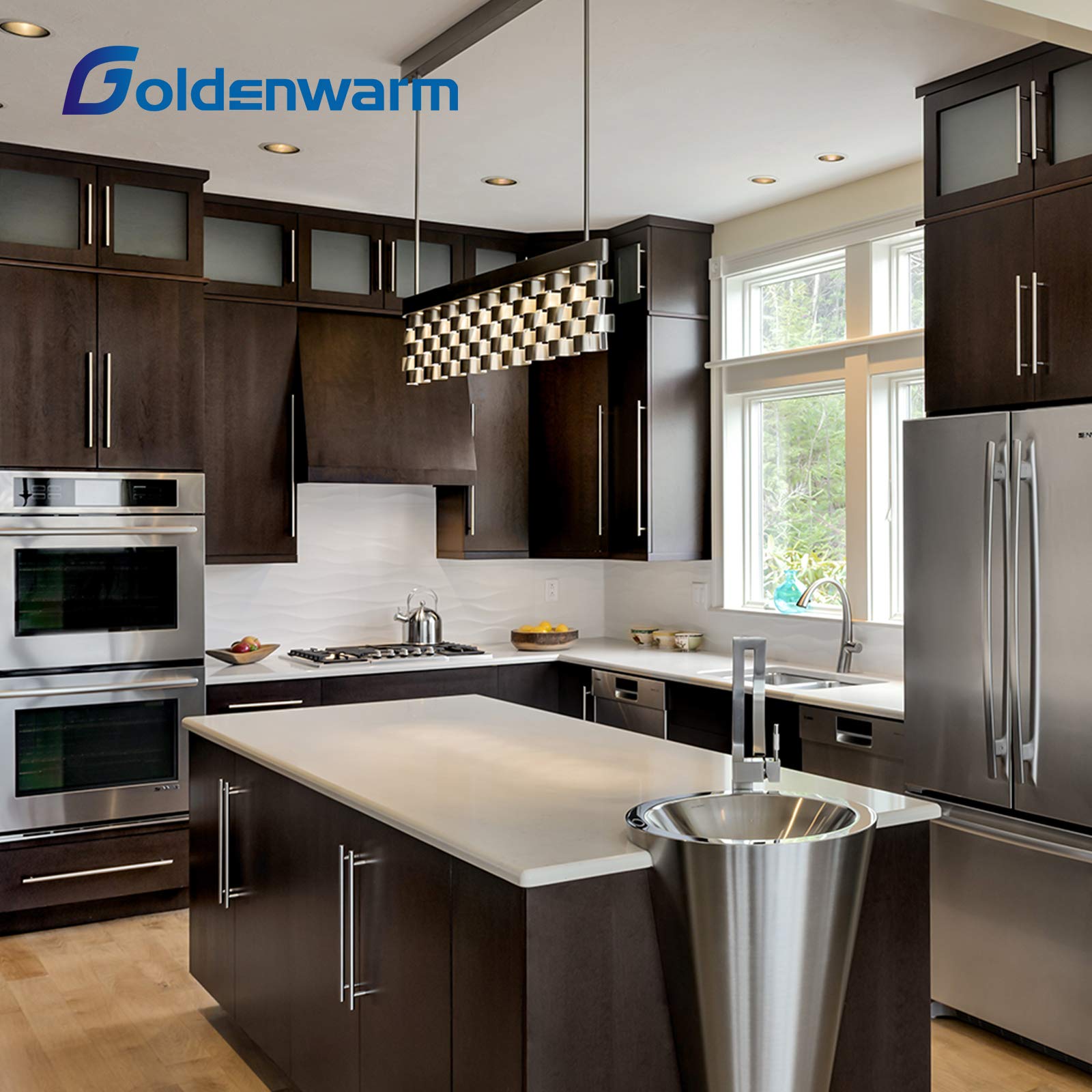 goldenwarm Maniglie Cucina Acciaio Inox 160mm 30 Pezzi Argento