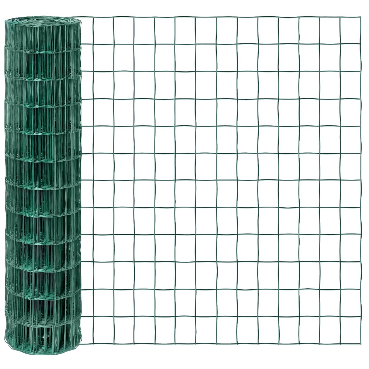 VOSS.garden 25m Gitterzaun 120cm Premium Maschendrahtzaun 100x75mm Gartenzaun Grün Wetterfest Punktgeschweißt