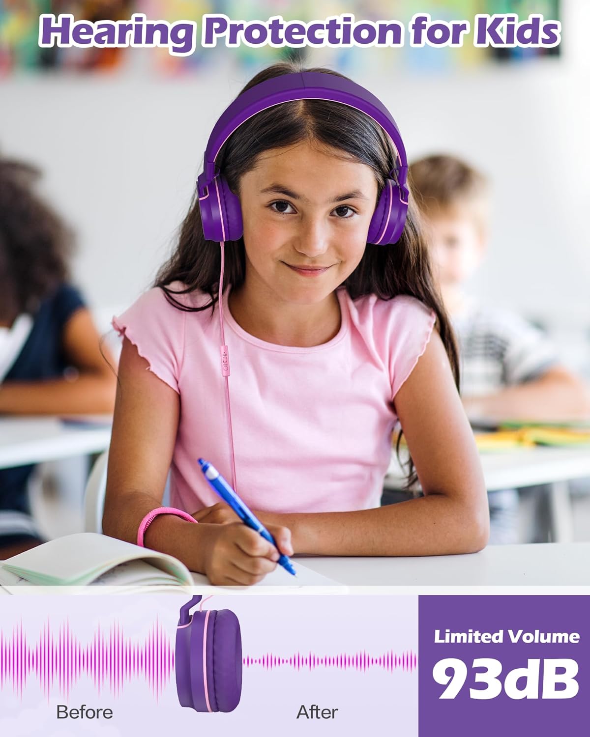 AILIHEN USB C Headphones with Mic for Kids, 85dB&93dB Volume Limited, Foldable for Travel & Storage, Comfortable for School, Homework and Family Use, Work with Laptop, Chrombook, Computer, Tablet 3 71s6mCPmnLL. AC SL1500