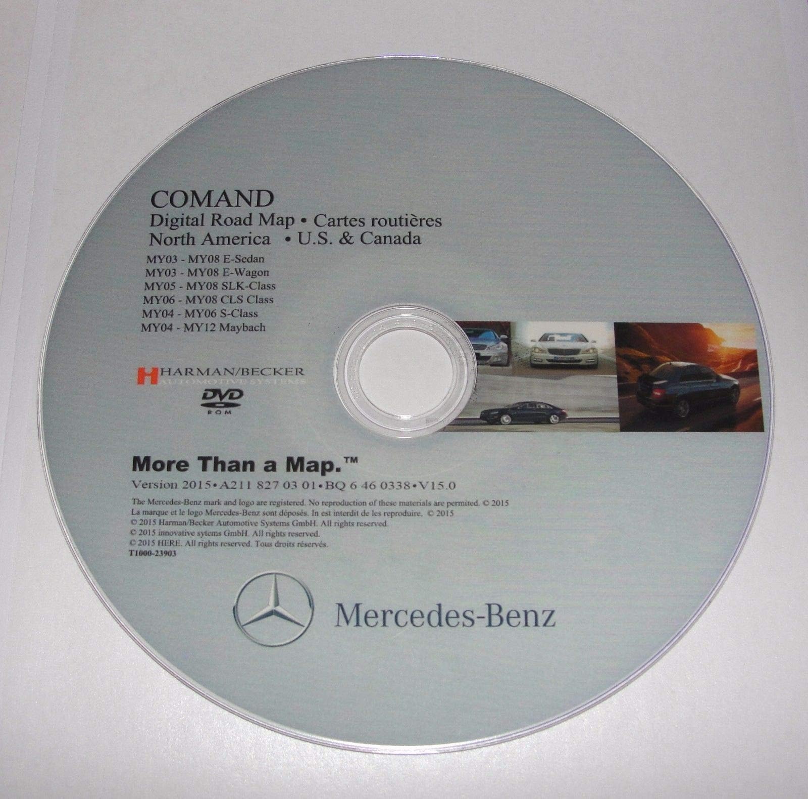 Mercedes NTG1 2016 Navigation DVD Comand Aps North America v15 Map GPS Update