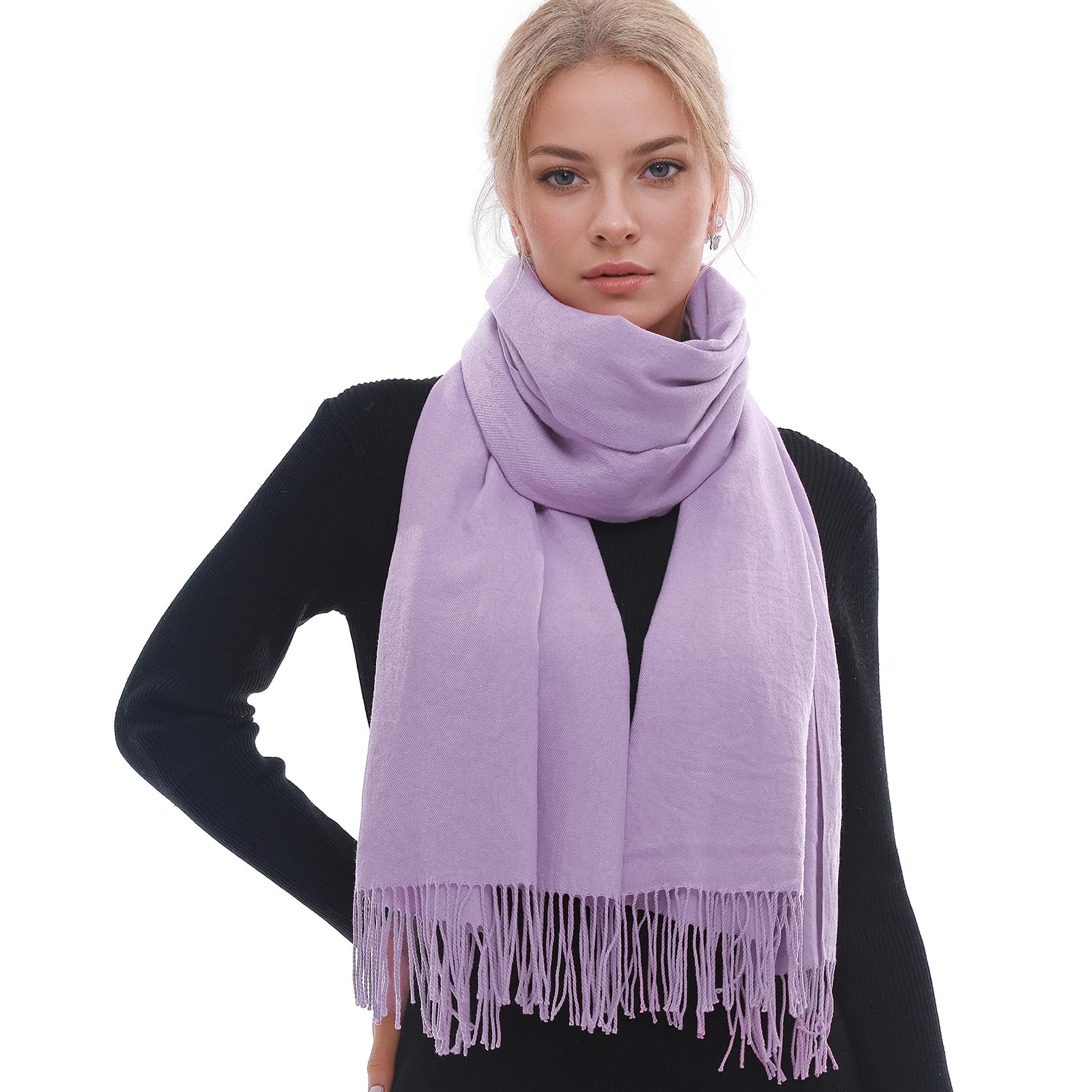 RIIQIICHY Womens Winter Scarfs Soft Warm Pashmina Shawls Long Large Wraps Scarfs for Evening Dresses