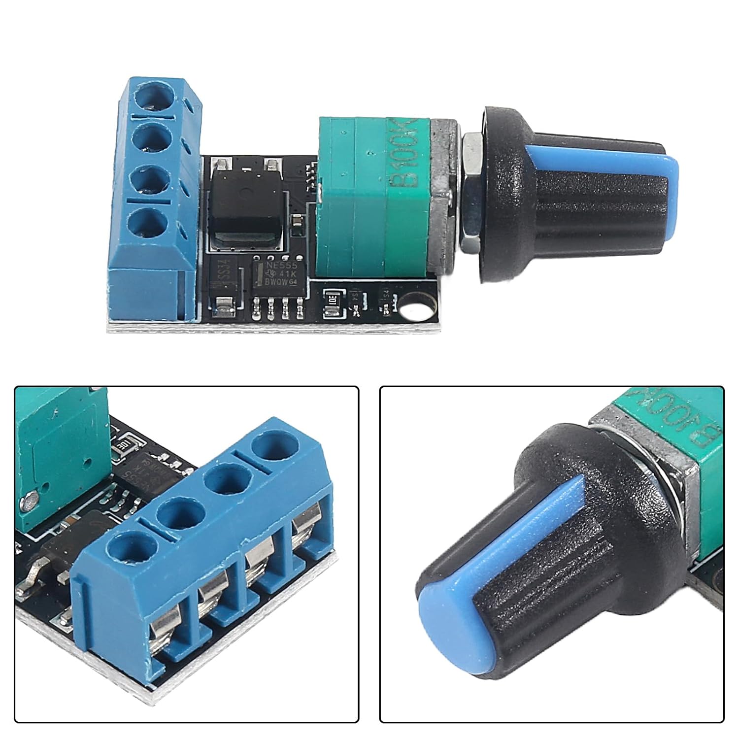 Alinan 10pcs 10A Motor Speed Controller Module Mini DC Motor PWM Speed Controller Switch Control Controller Switch LED Dimmer 3V 6V 12V 24V 35V Max 90W