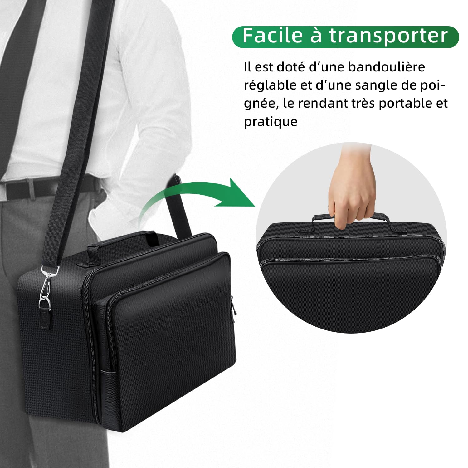 Mcbazel Étui de Protection pour Xbox Series X, étui de Transport pour Console Xbox Series X, Manette, câbles et Autres Accessoires, Noir , Étui de Transport