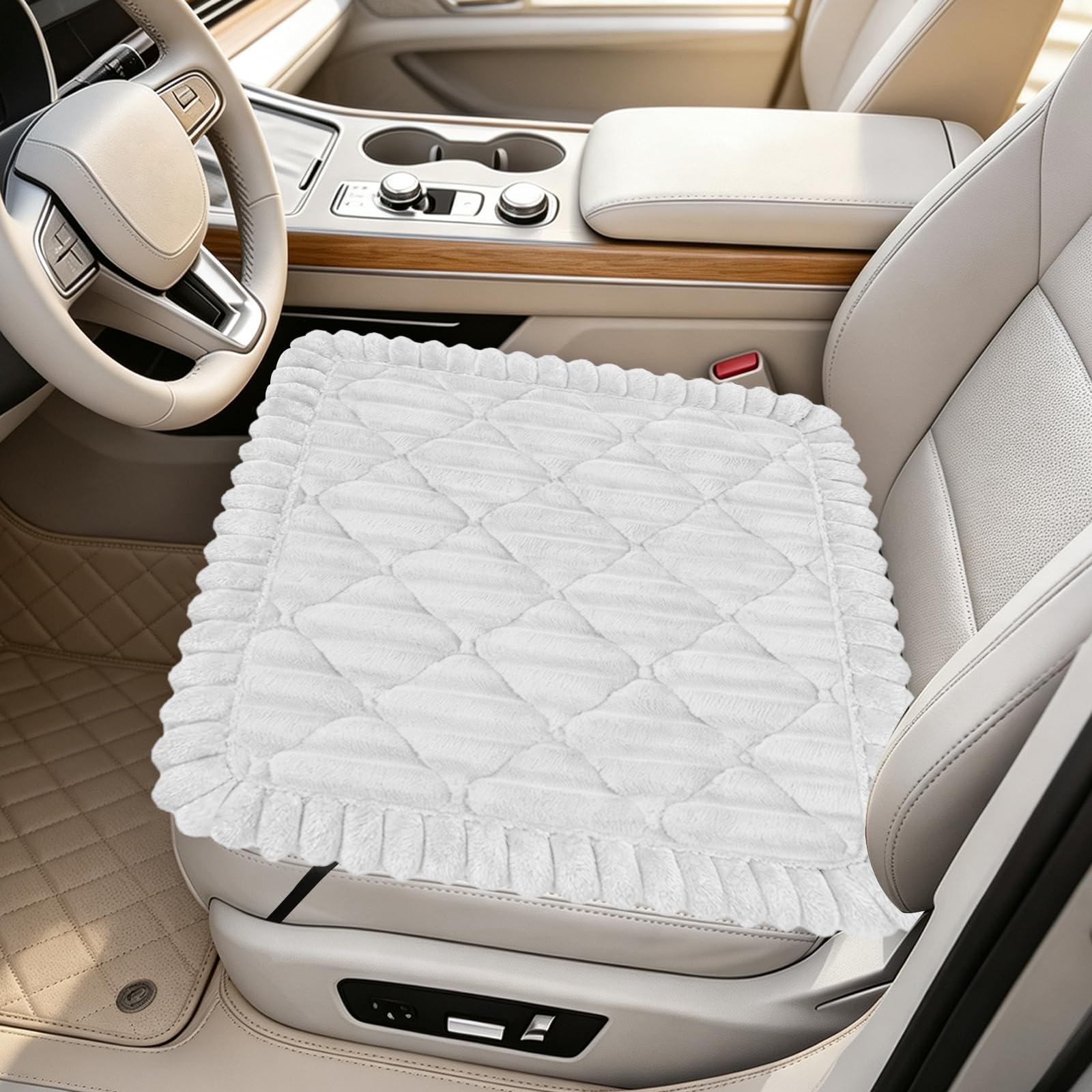SYLC Dog Bed for Car Back Seat, Non-Slip Car Seat Cushion Cover Soft Plush