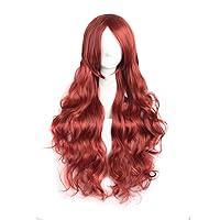 Vista 6 de MapofBeauty Peluca de disfraz de cosplay rizada en espiral de 32 pulgadas (80 cm) color azul (Azure Blue)