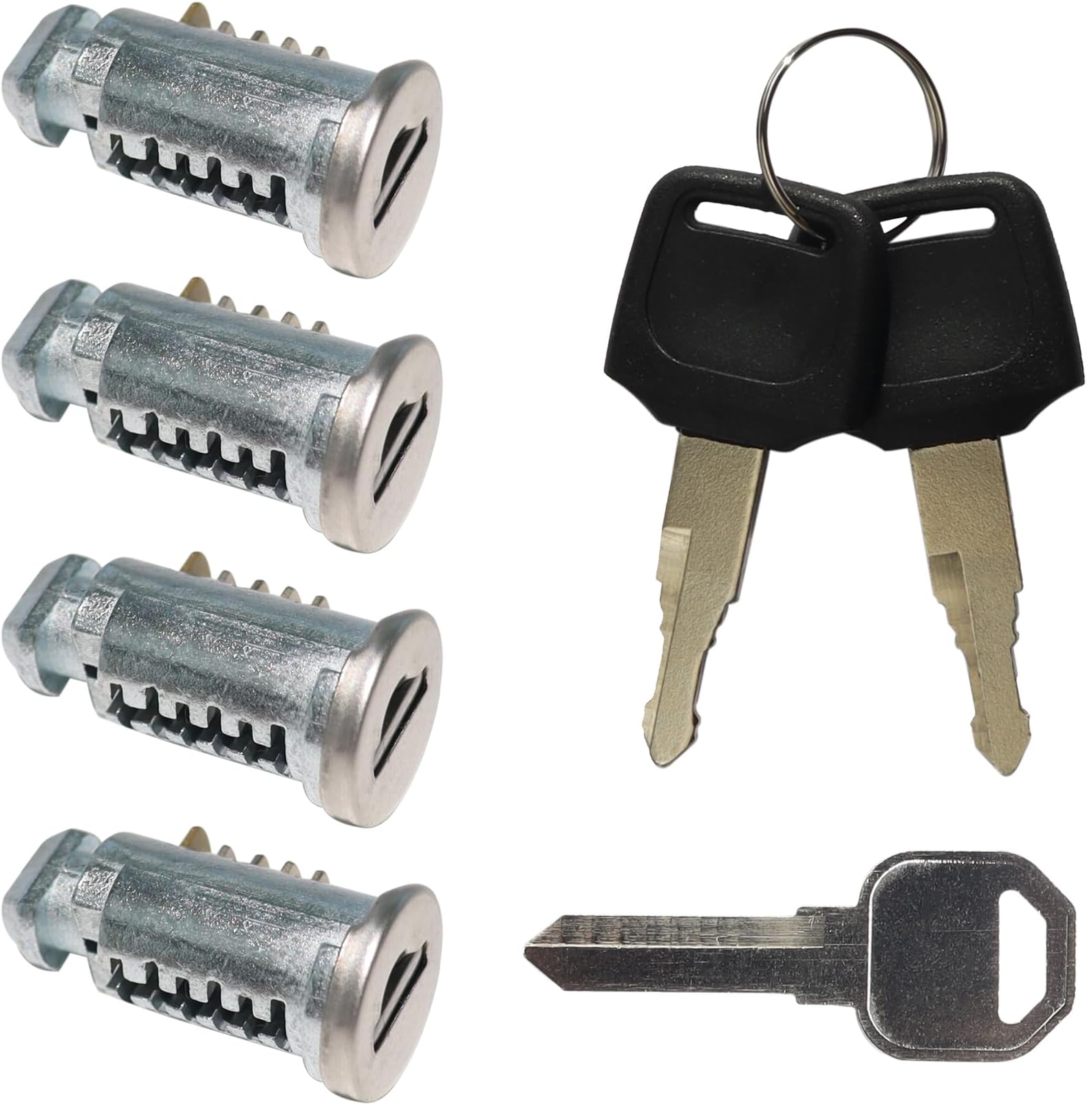 4 Pack Lock Cores Compatible with Thule Roof Racks Components, Includes 4 Cores, 2 Keys and A Control Key (4 Pack)