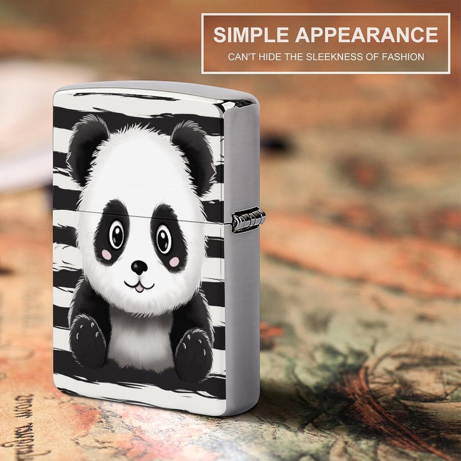 Black and White Panda Lighter Case Cover Lighter Shell