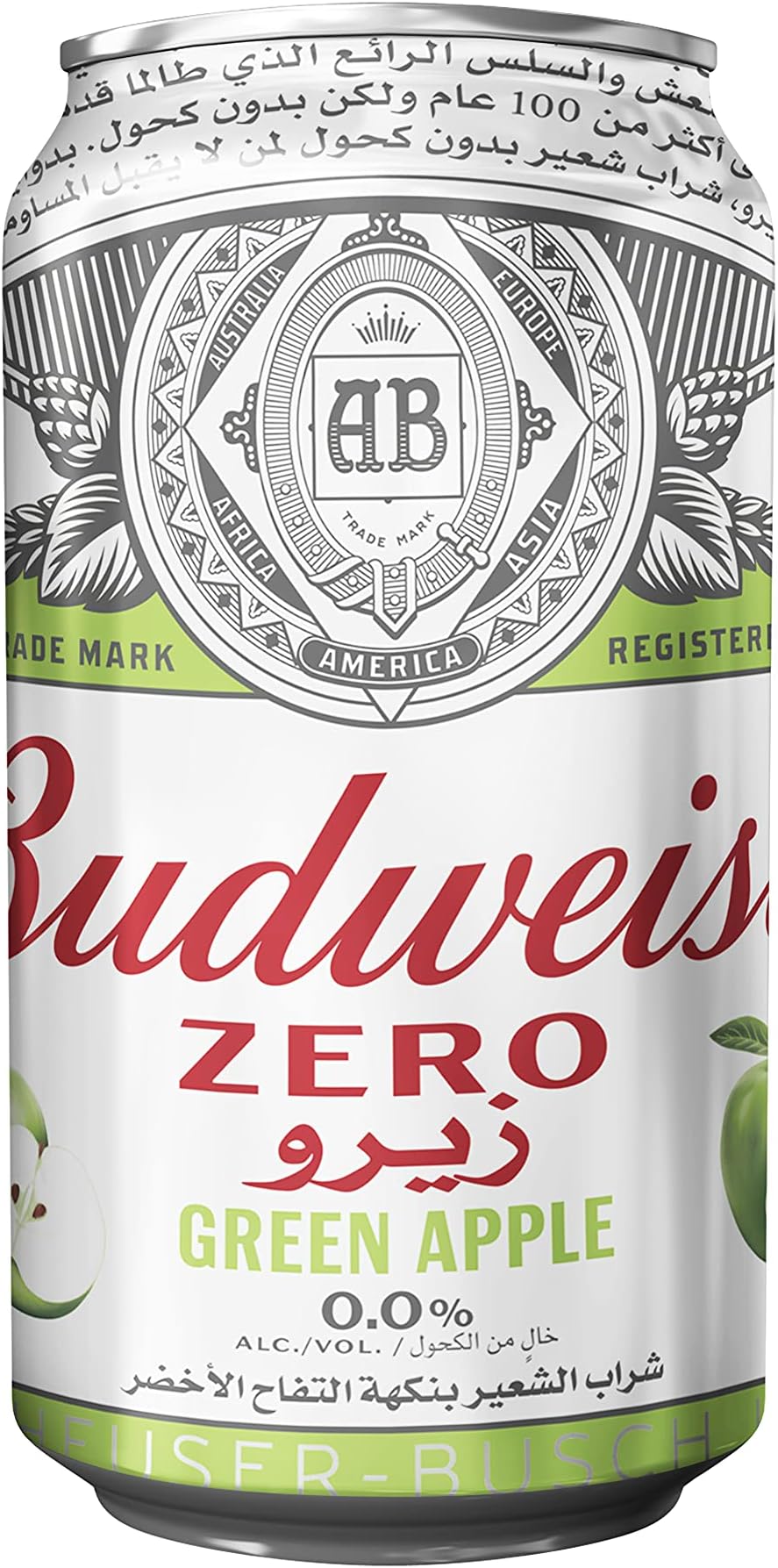 Budweiser Zero Green Apple Can (Alcohol Free) 330ml